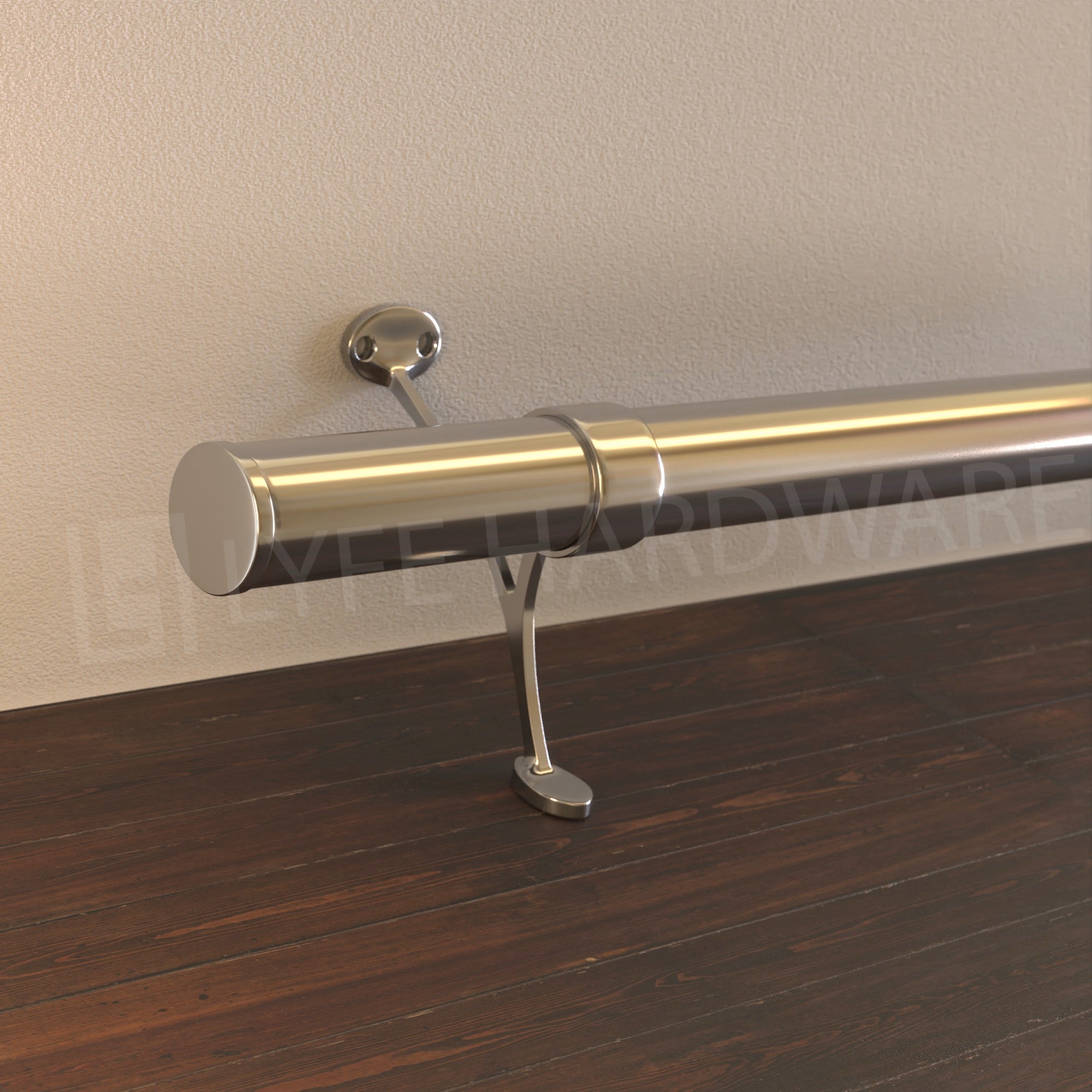 Custom Polished Stainless Steel Bar Foot Rail Kit