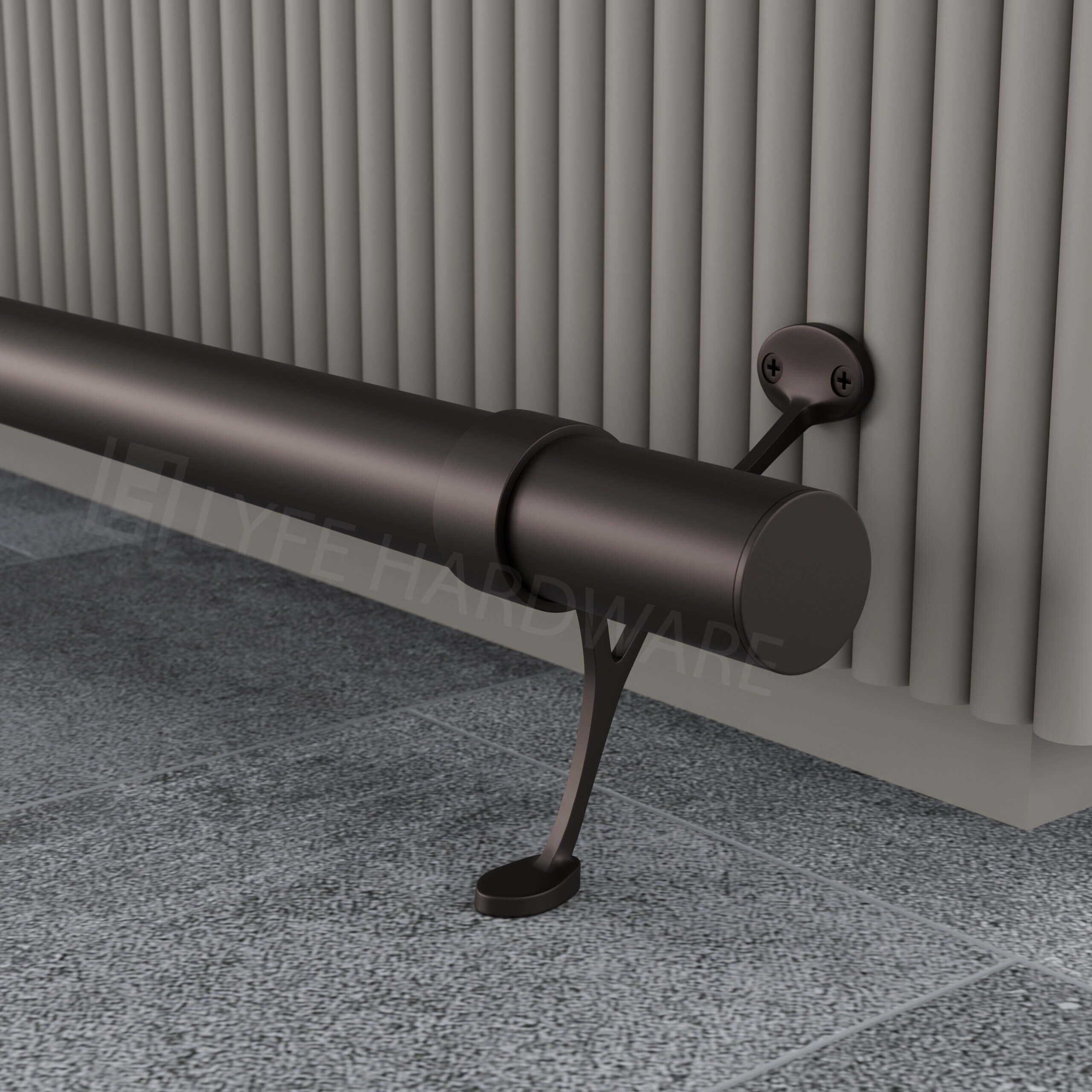 Custom Oil Rubbed Bronze Bar Foot Rail Kit
