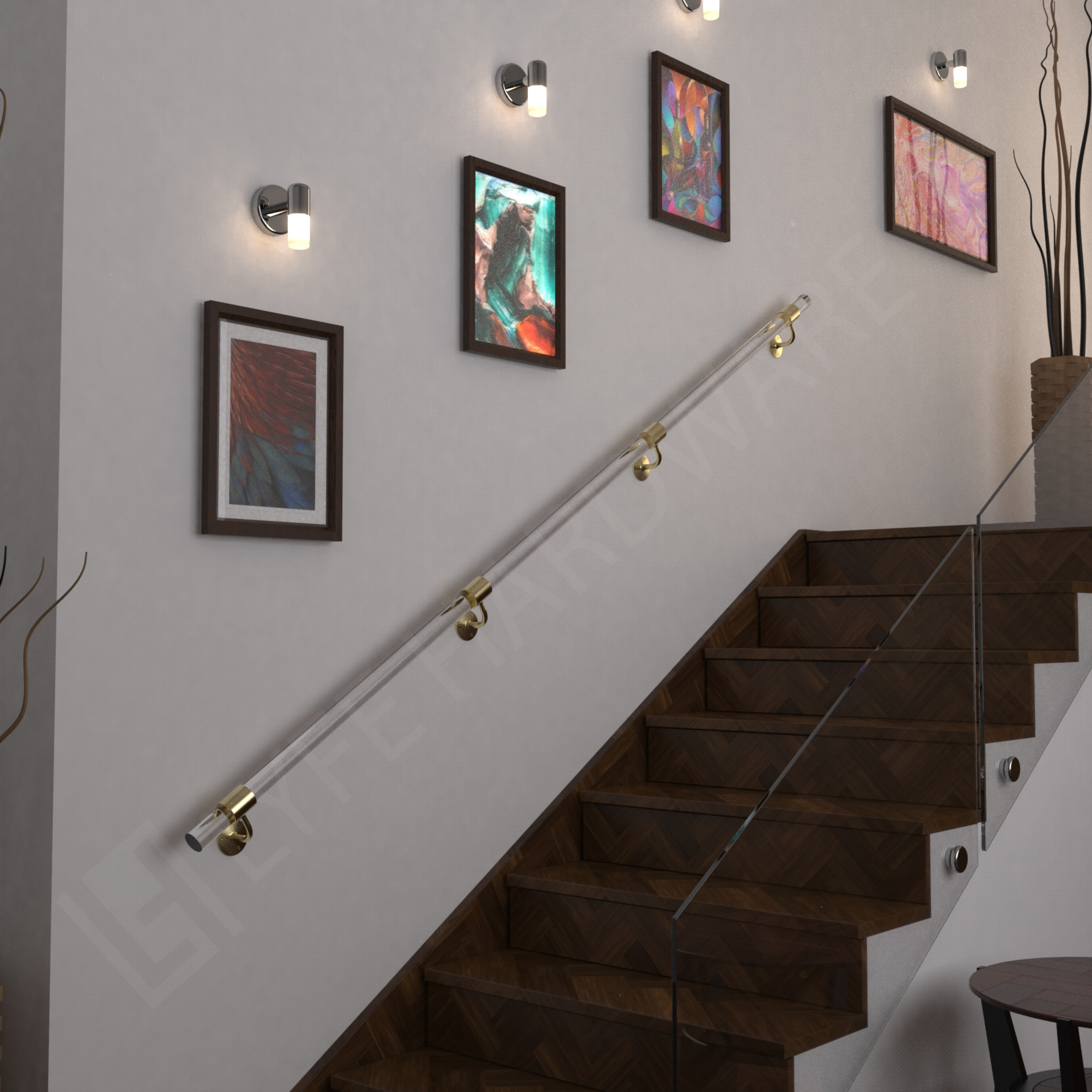 Custom Lucite (Acrylic) Handrail Kit