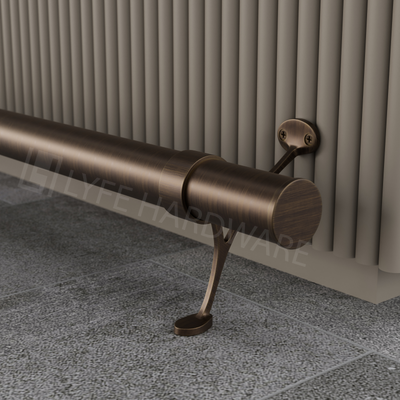 Custom Antique Bronze Bar Foot Rail Kit