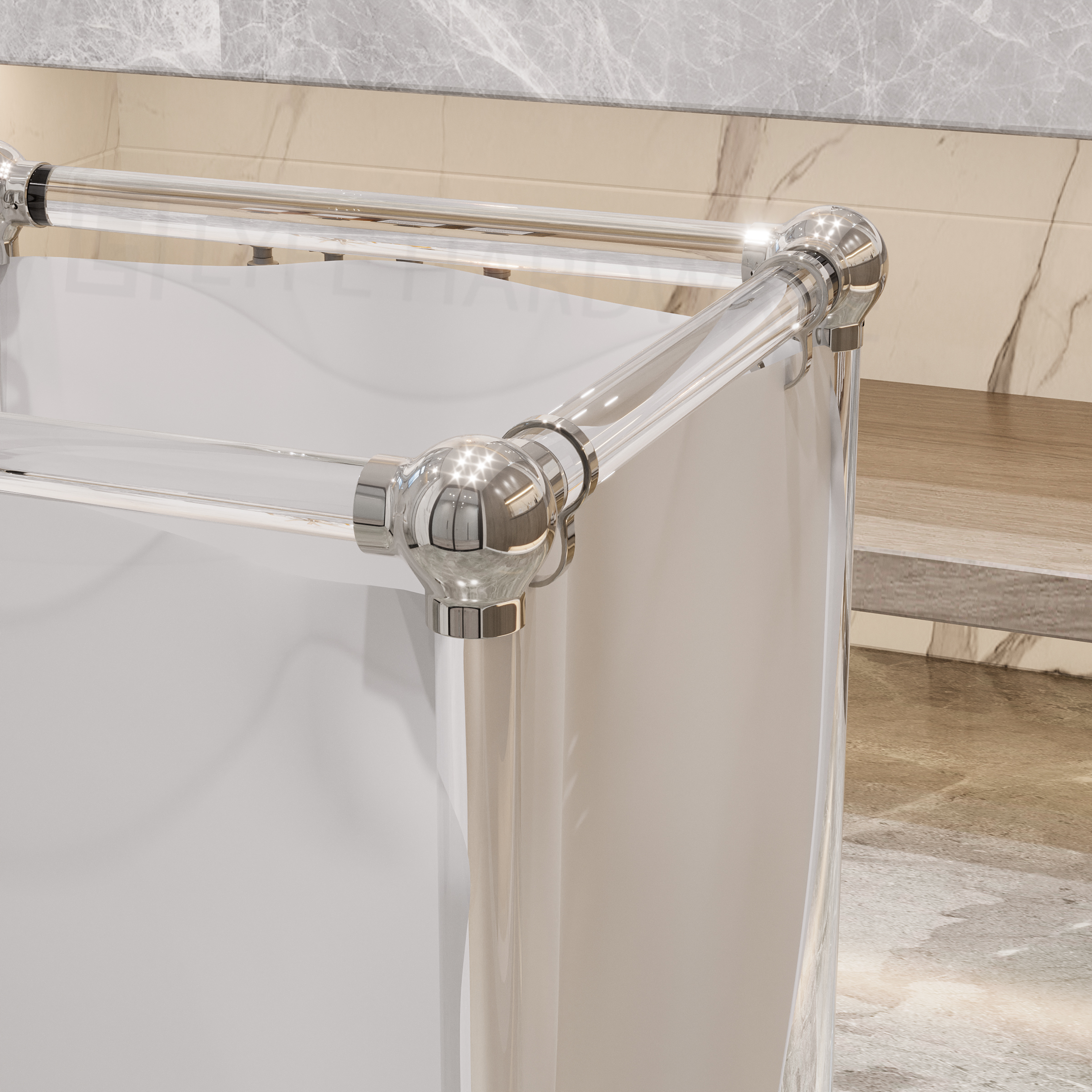 Acrylic Lucite Laundry Hamper
