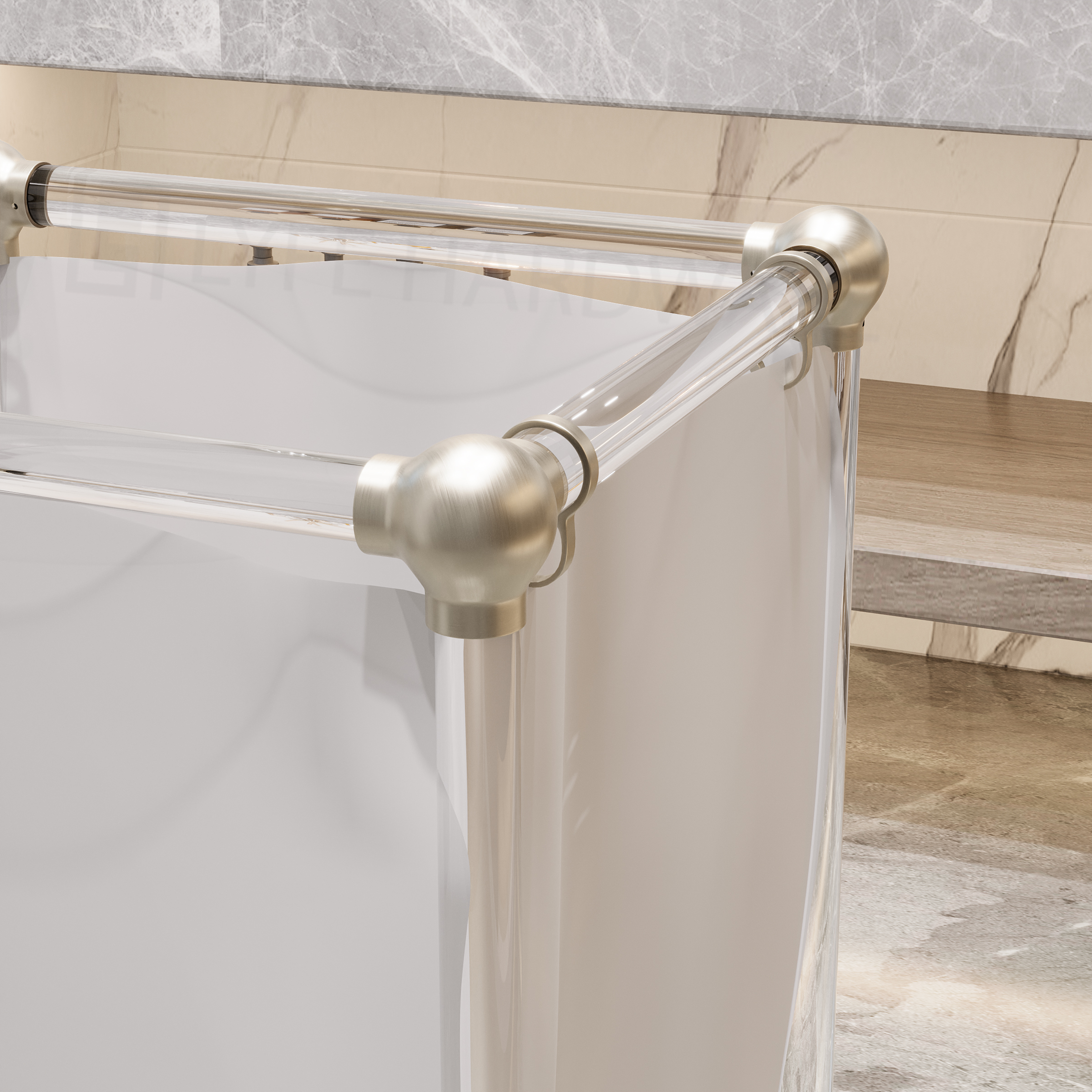 Acrylic Lucite Laundry Hamper