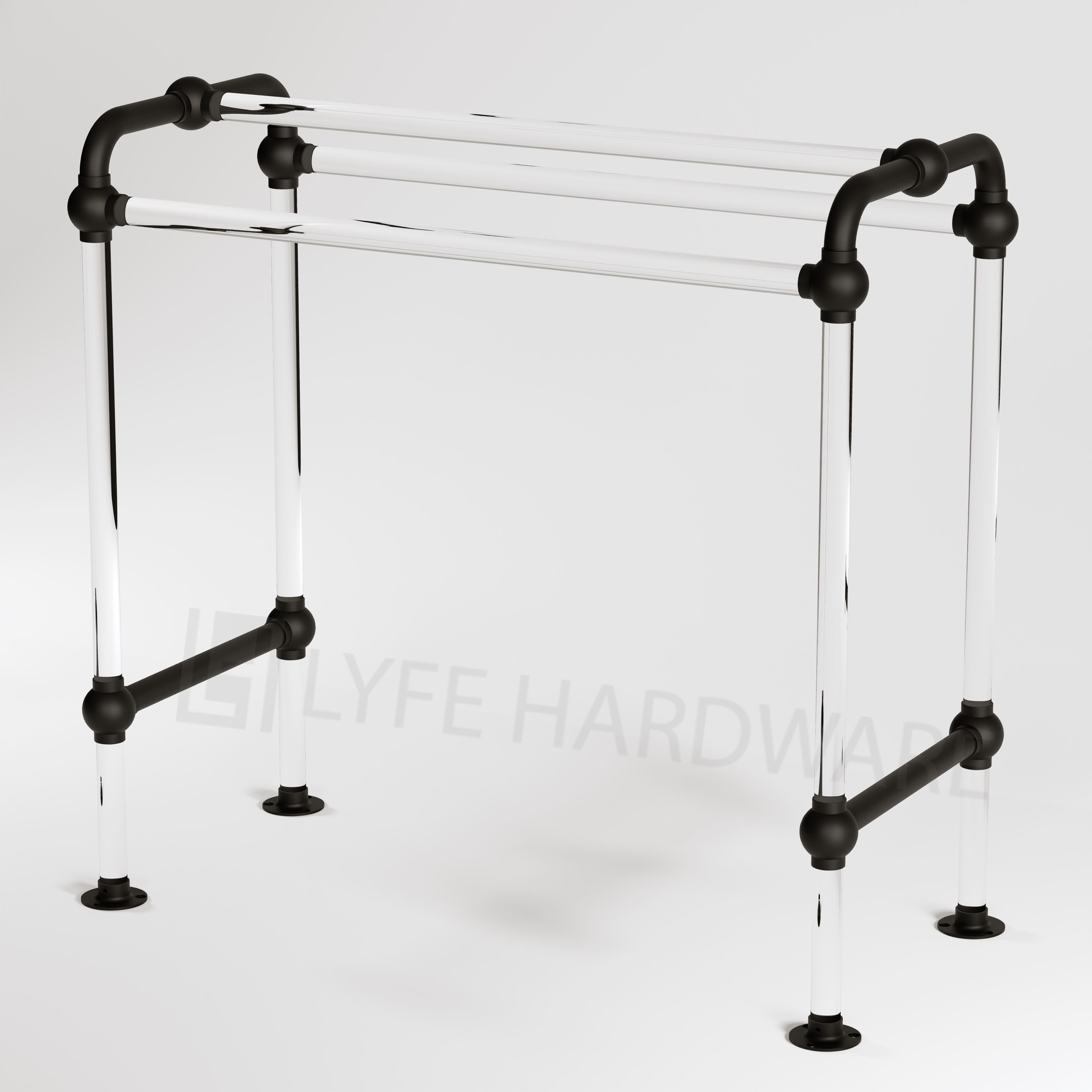 Acrylic Lucite Standing Towel Rack