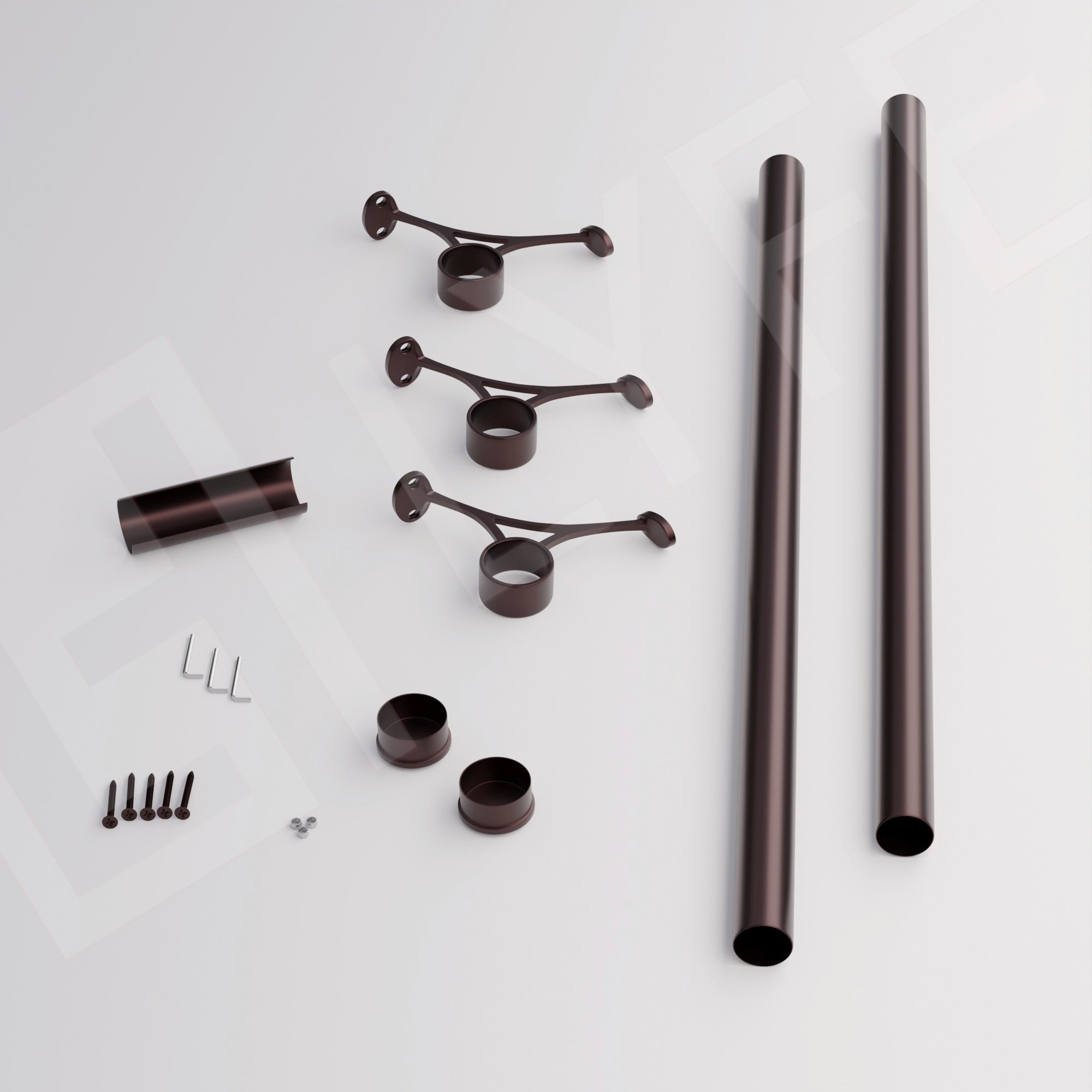 Custom Oil Rubbed Bronze Bar Foot Rail Kit