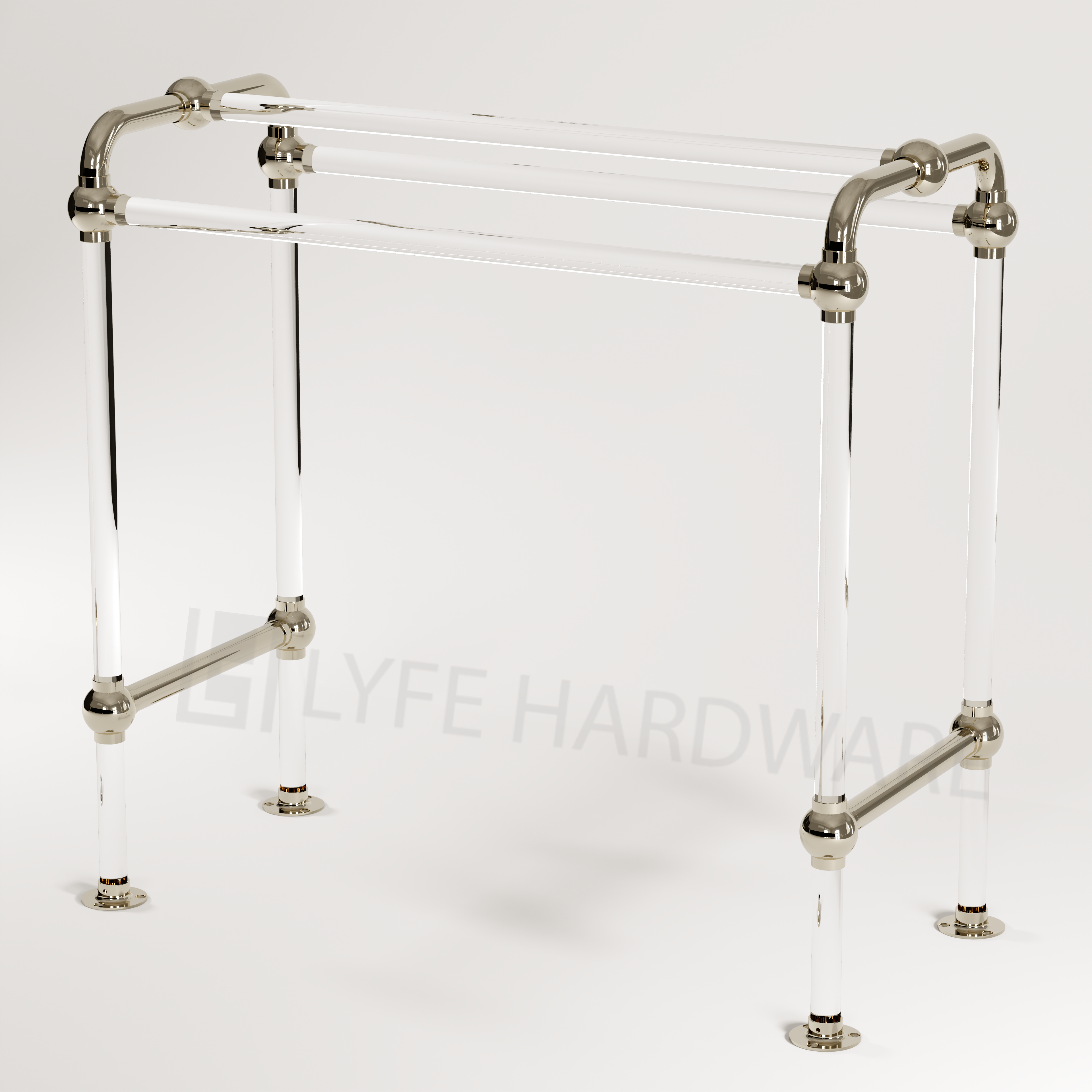 Acrylic Lucite Standing Towel Rack