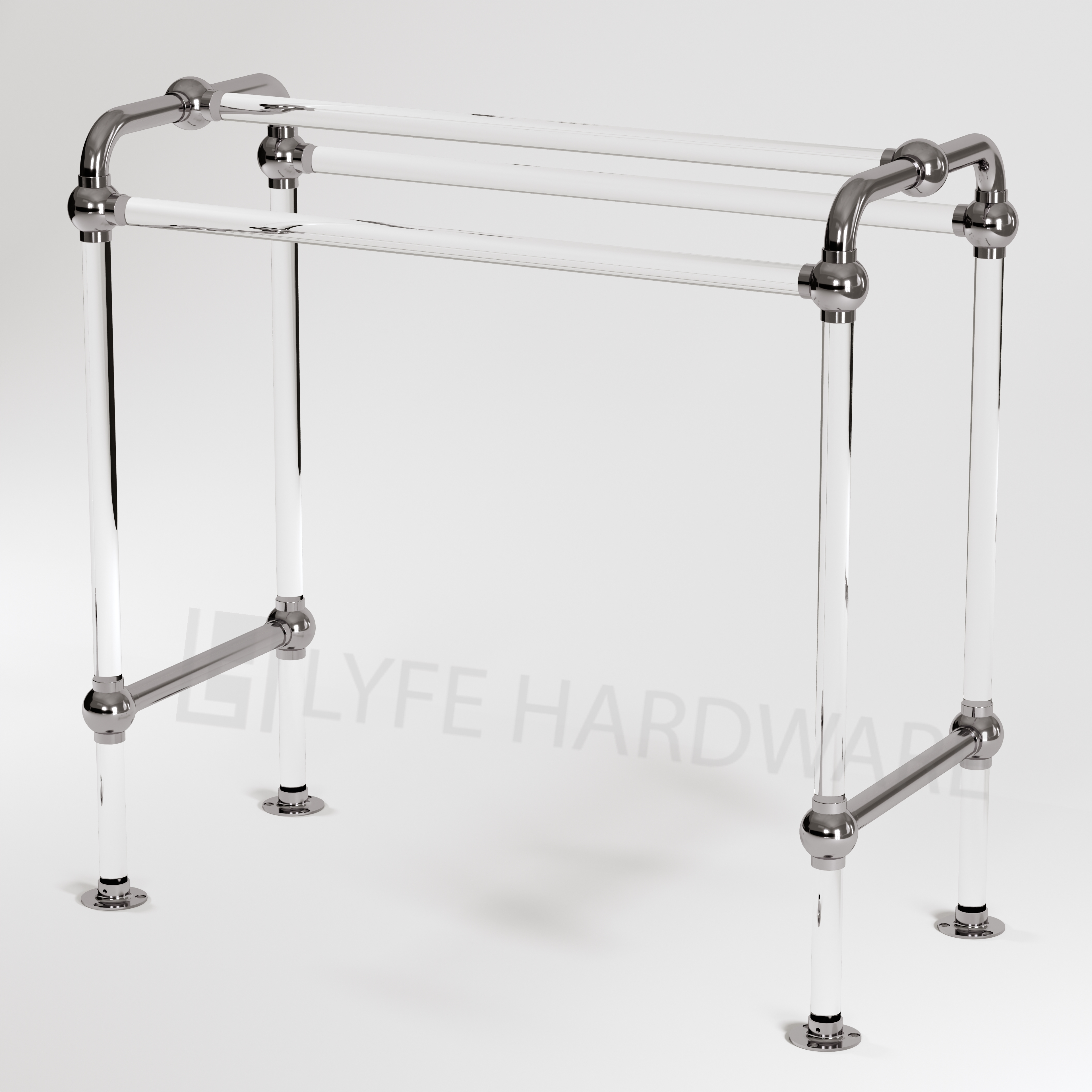 Acrylic Lucite Standing Towel Rack