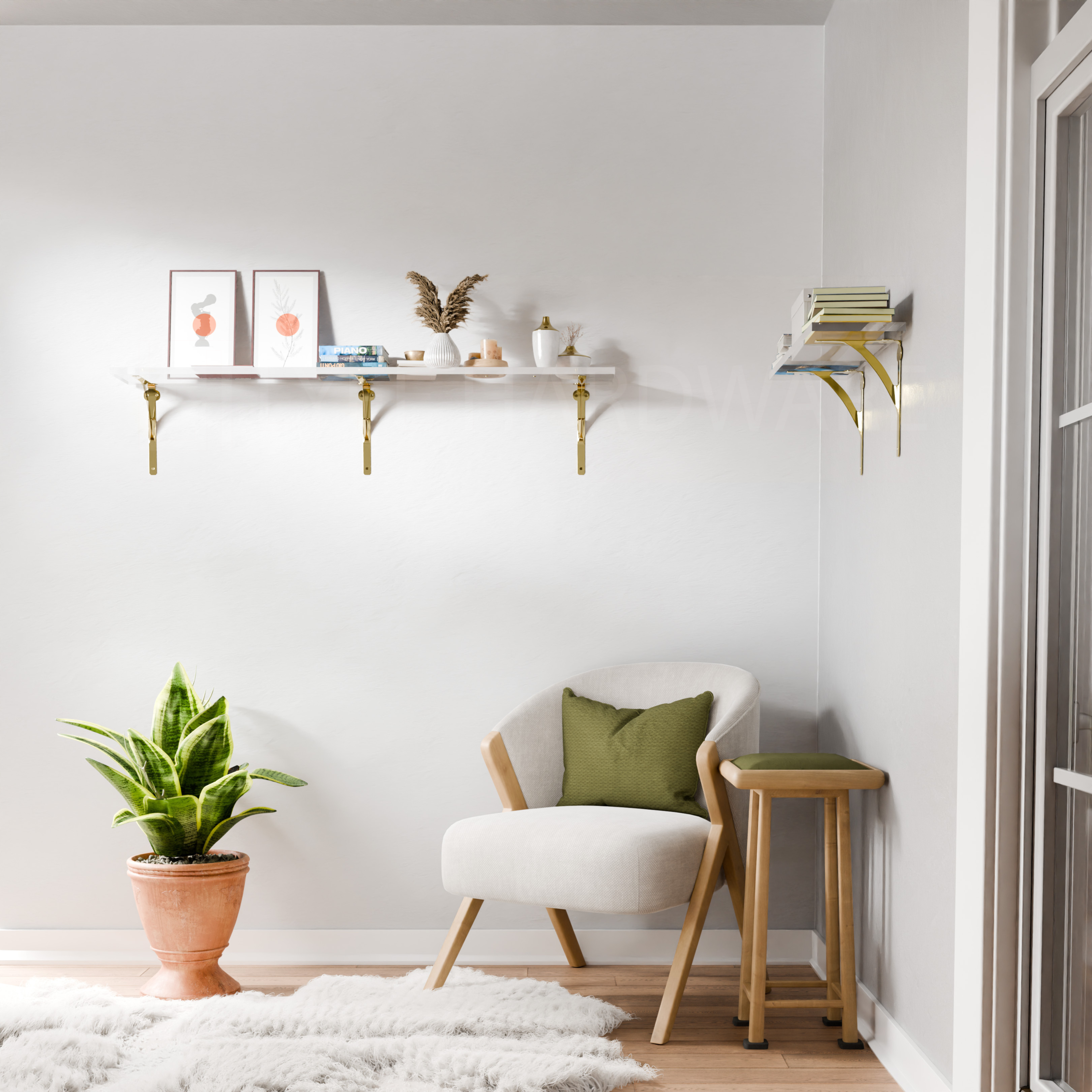Acrylic Lucite Shelf Rack