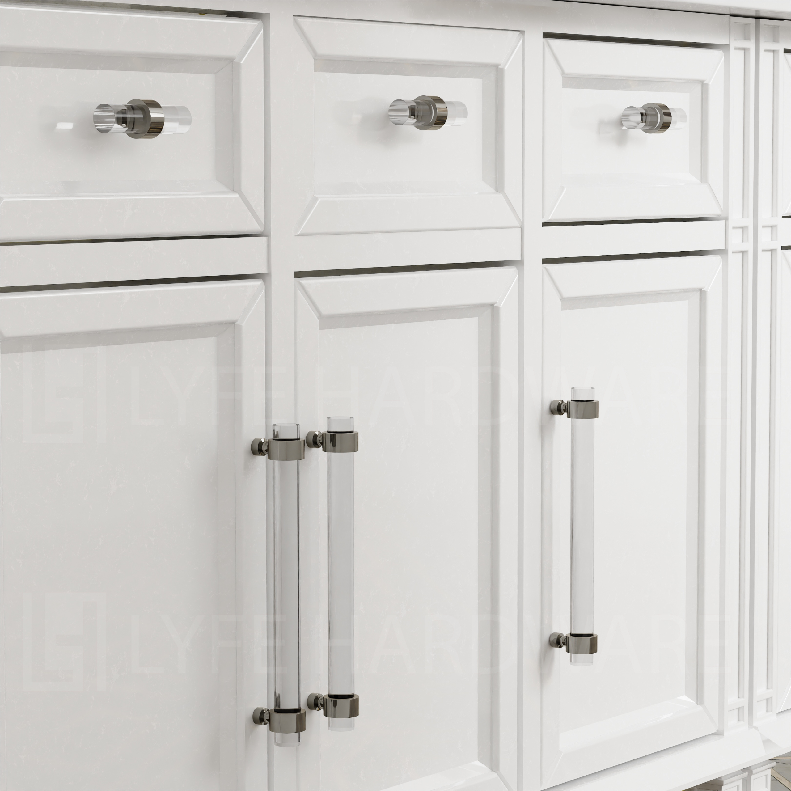 Acrylic Crown Drawer Pull