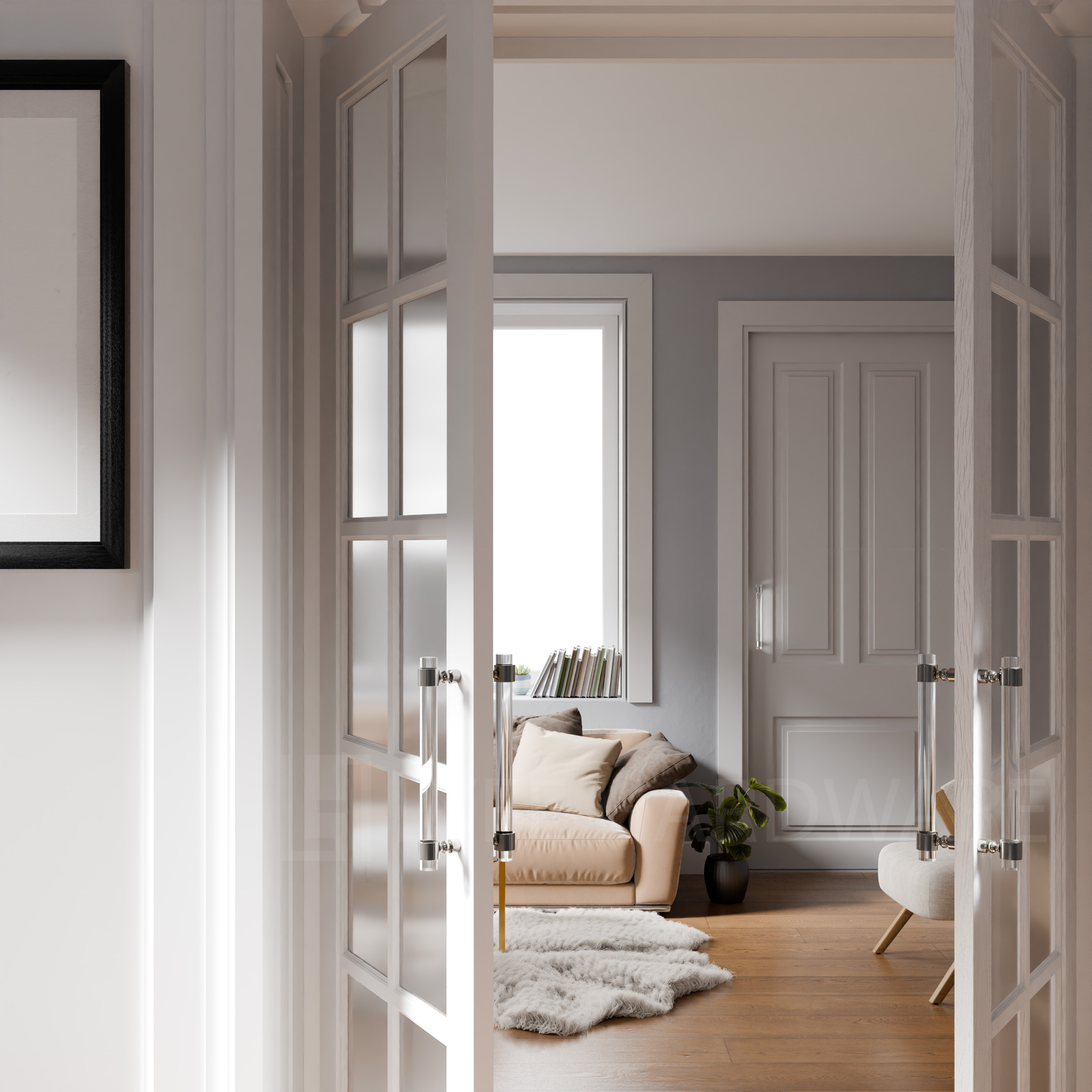 Back to Back Acrylic Door Pull