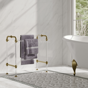 Acrylic Lucite Standing Towel Rack