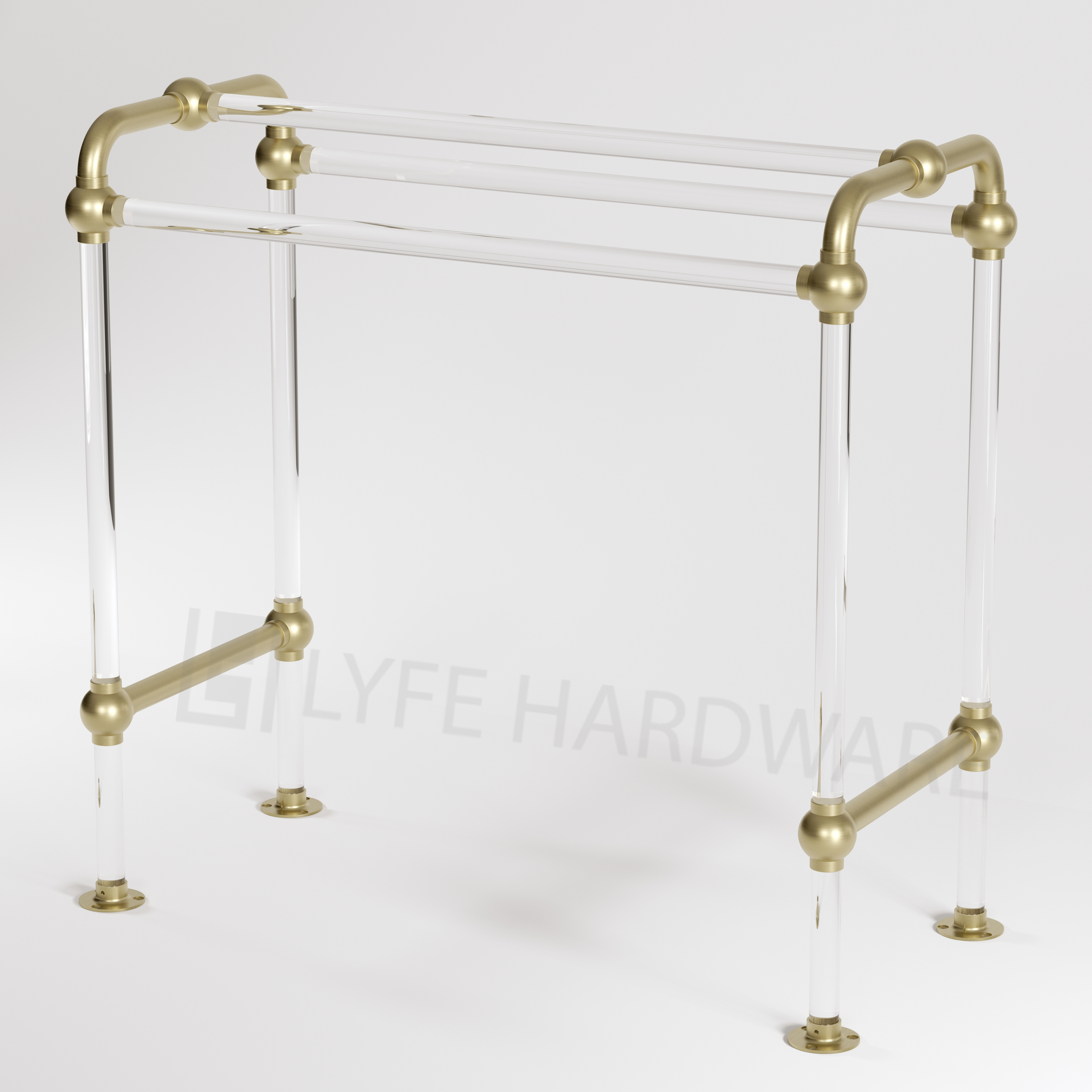 Acrylic Lucite Standing Towel Rack