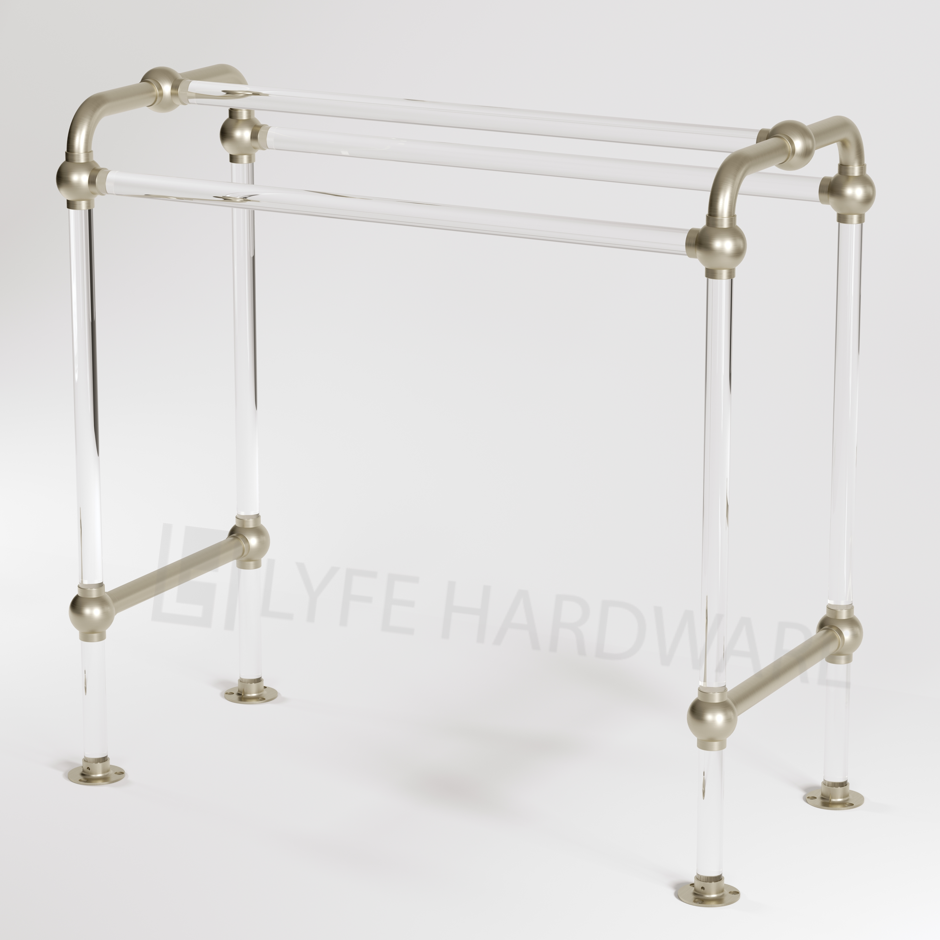 Acrylic Lucite Standing Towel Rack