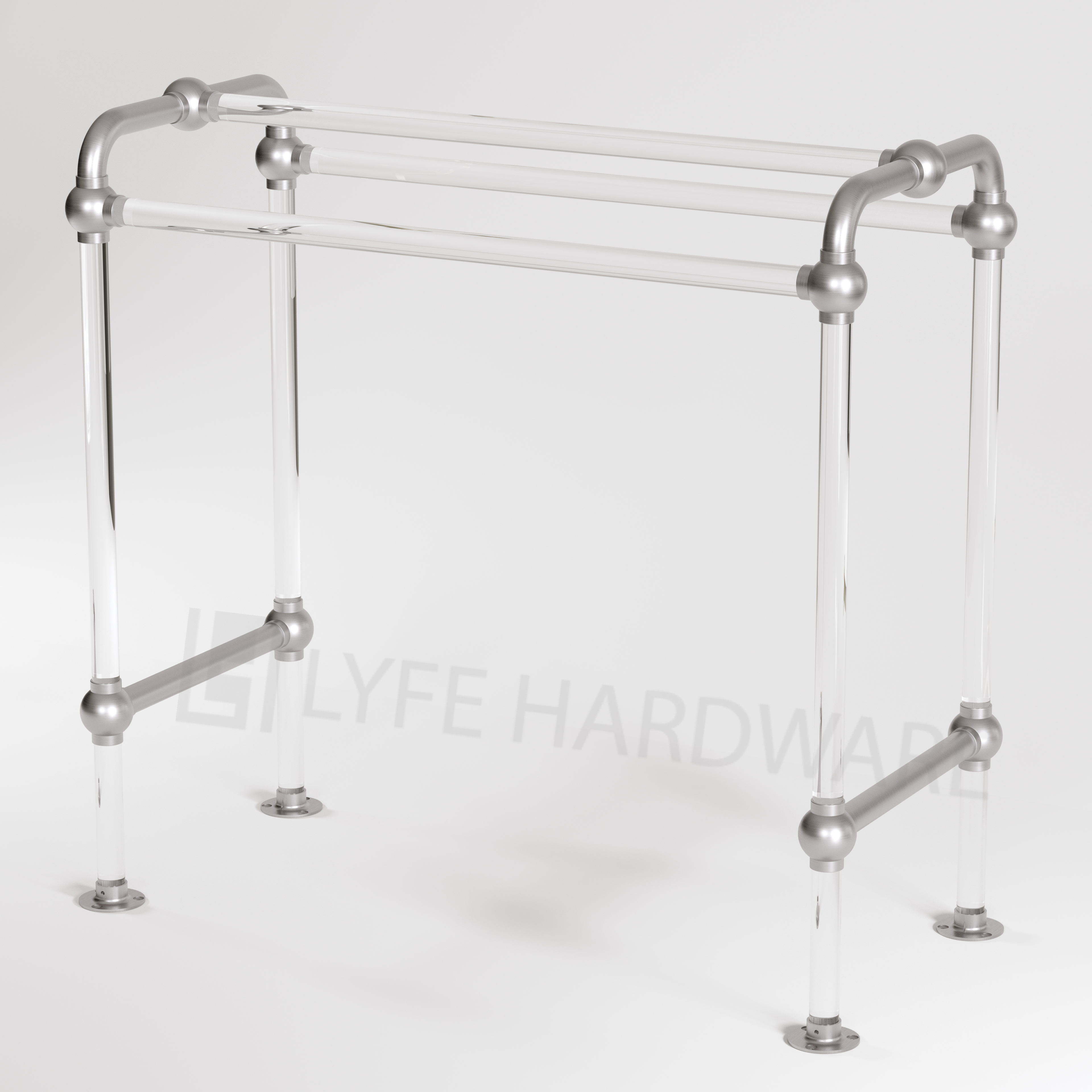 Acrylic Lucite Standing Towel Rack