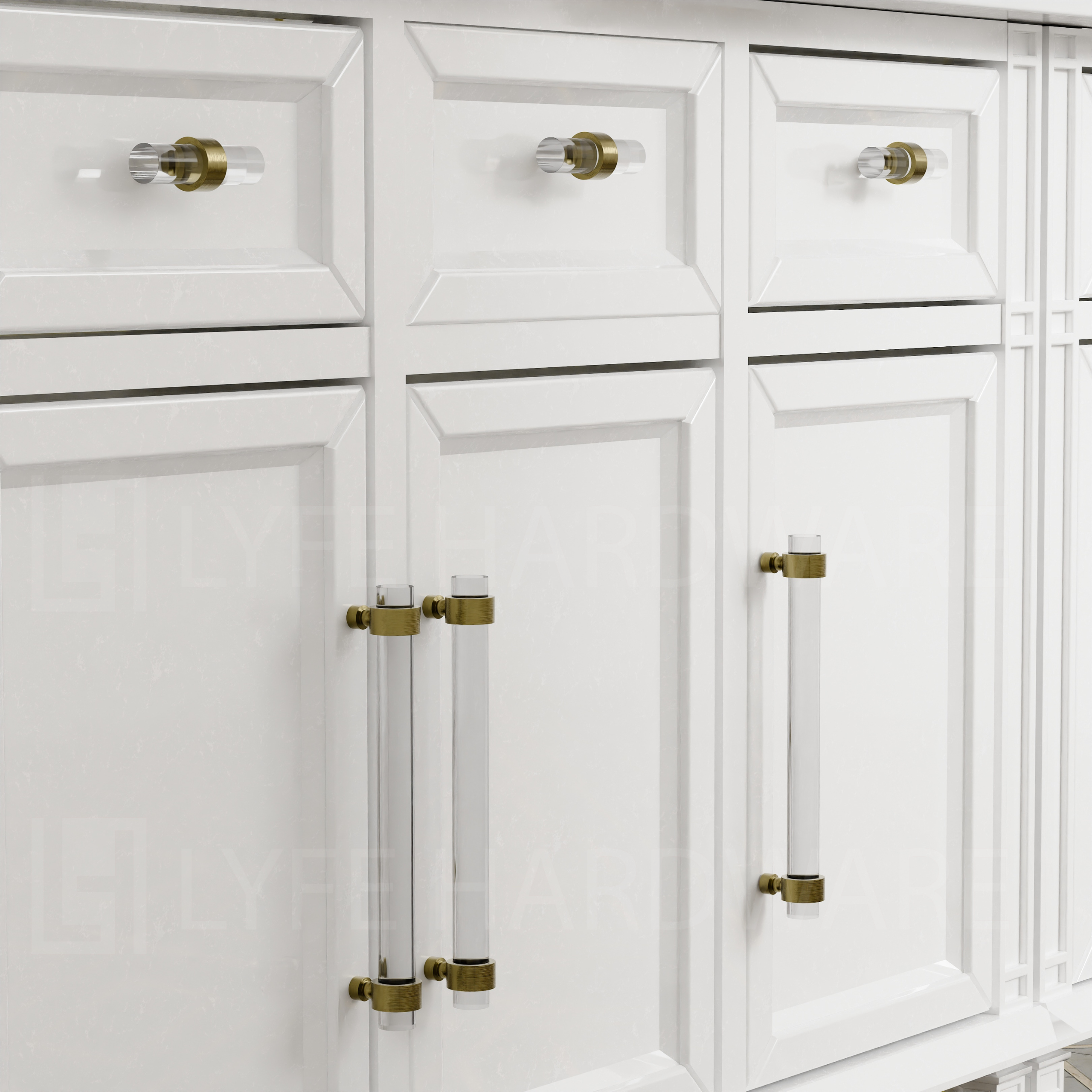 Acrylic Crown Drawer Pull