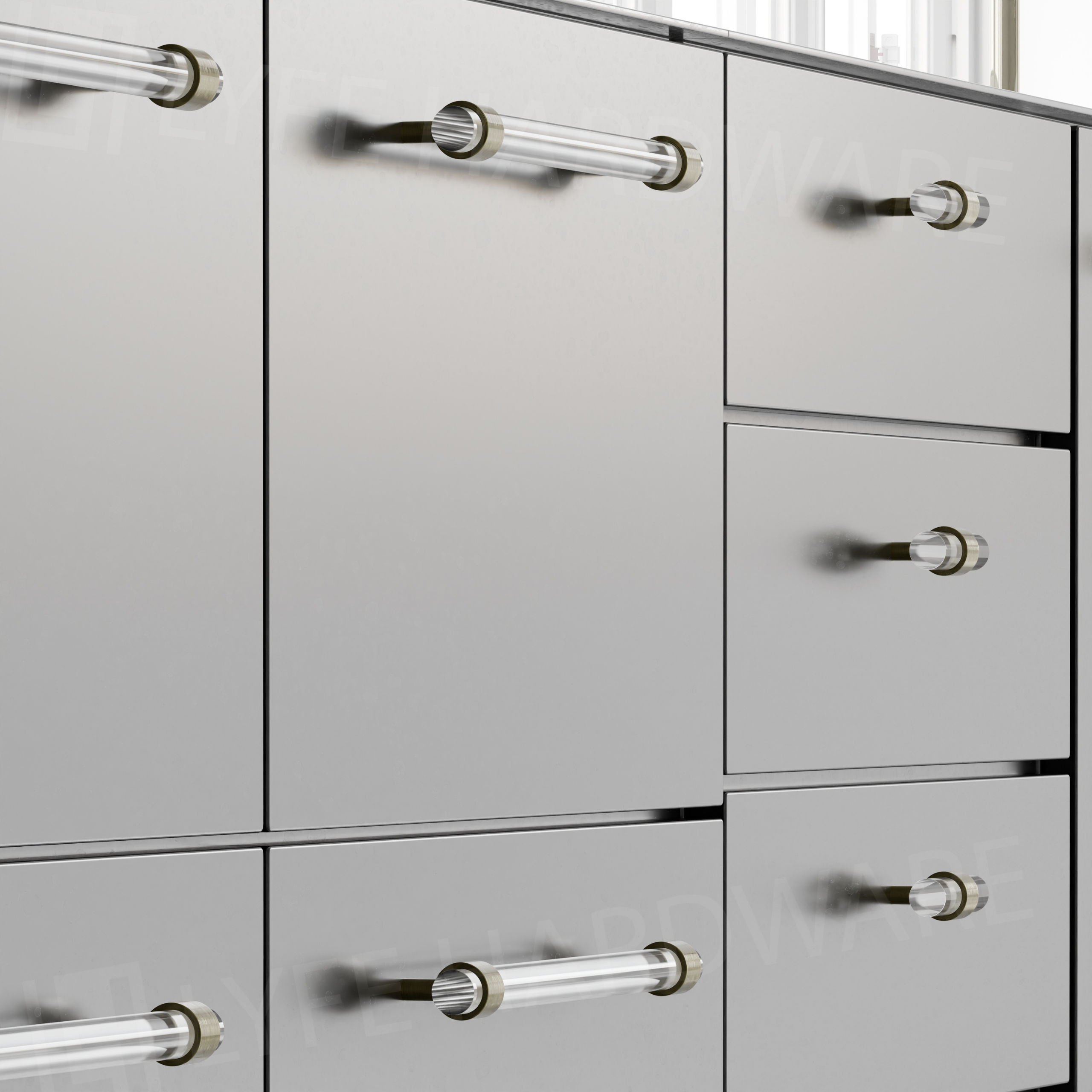 Acrylic Straight Drawer Pull