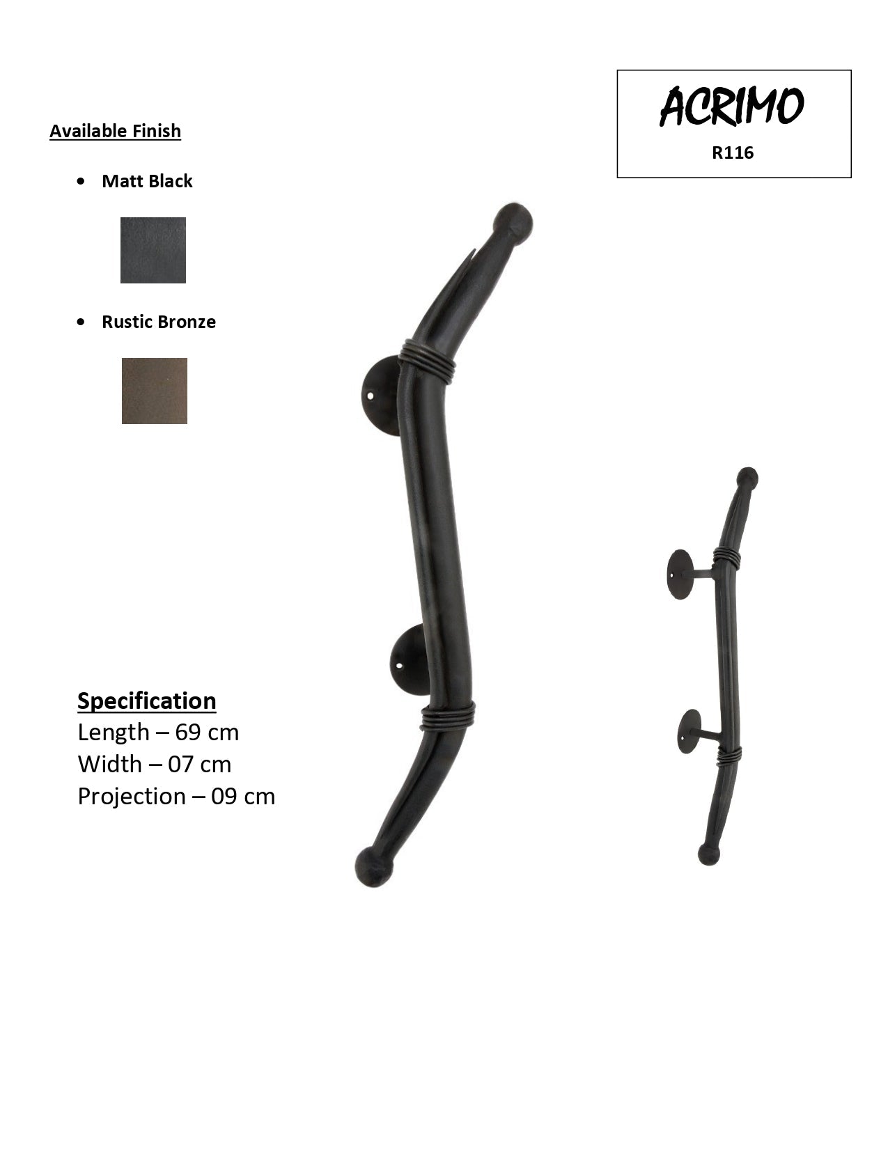 Acrimo - Iron Door Pull Handle