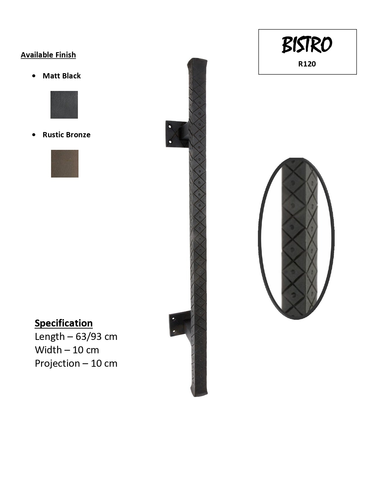Bistro - Iron Door Pull Handle