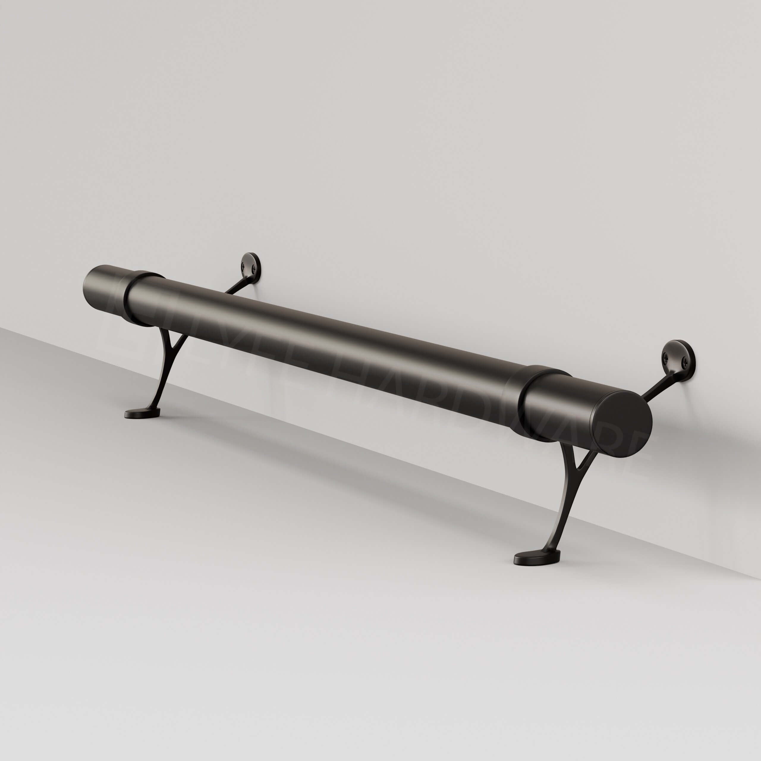 Custom Matte Black Bar Foot Rail Kit