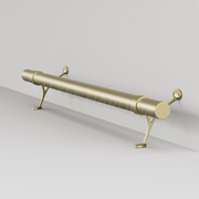 Custom Satin Brass Bar Foot Rail Kit