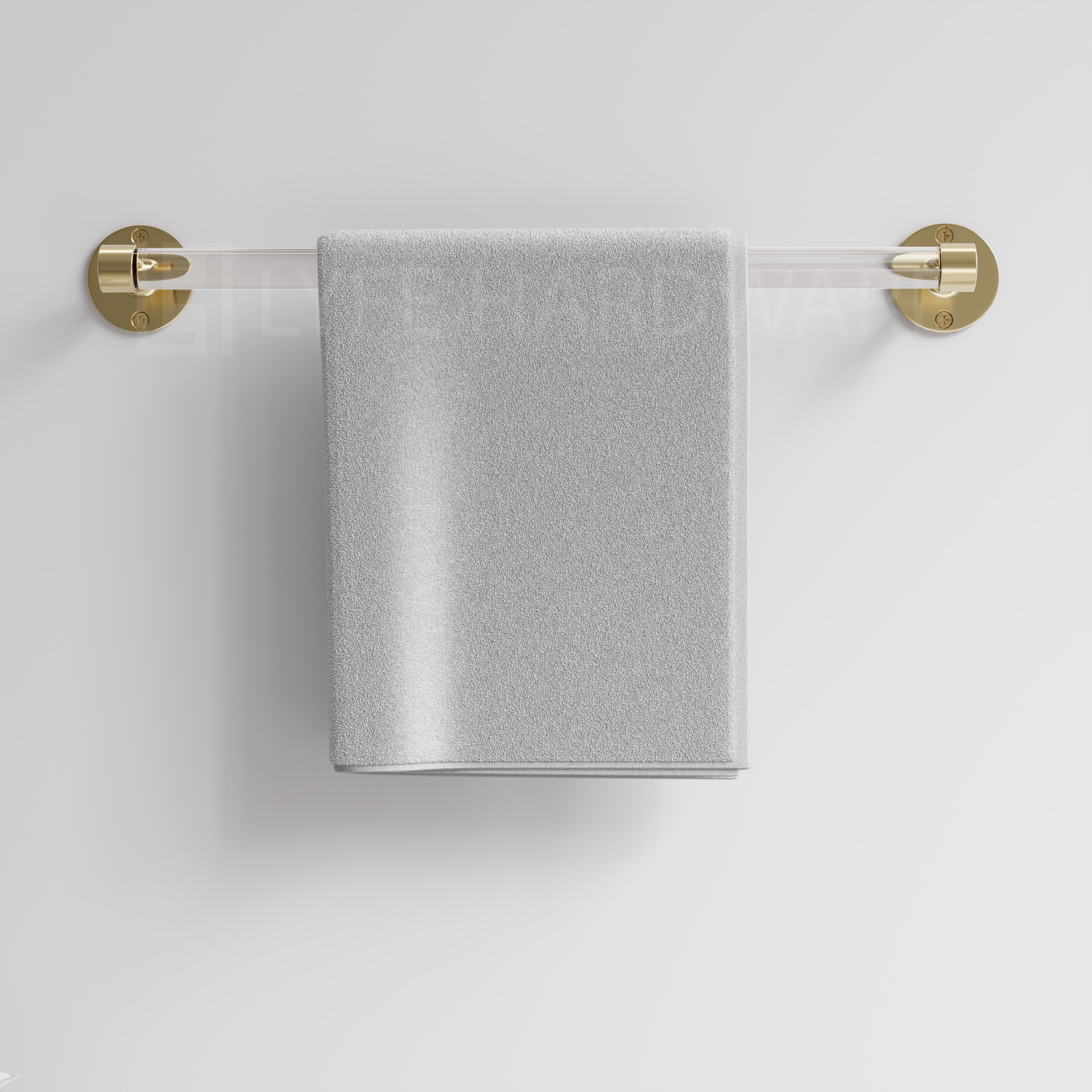 Deco End Acrylic Towel Bar