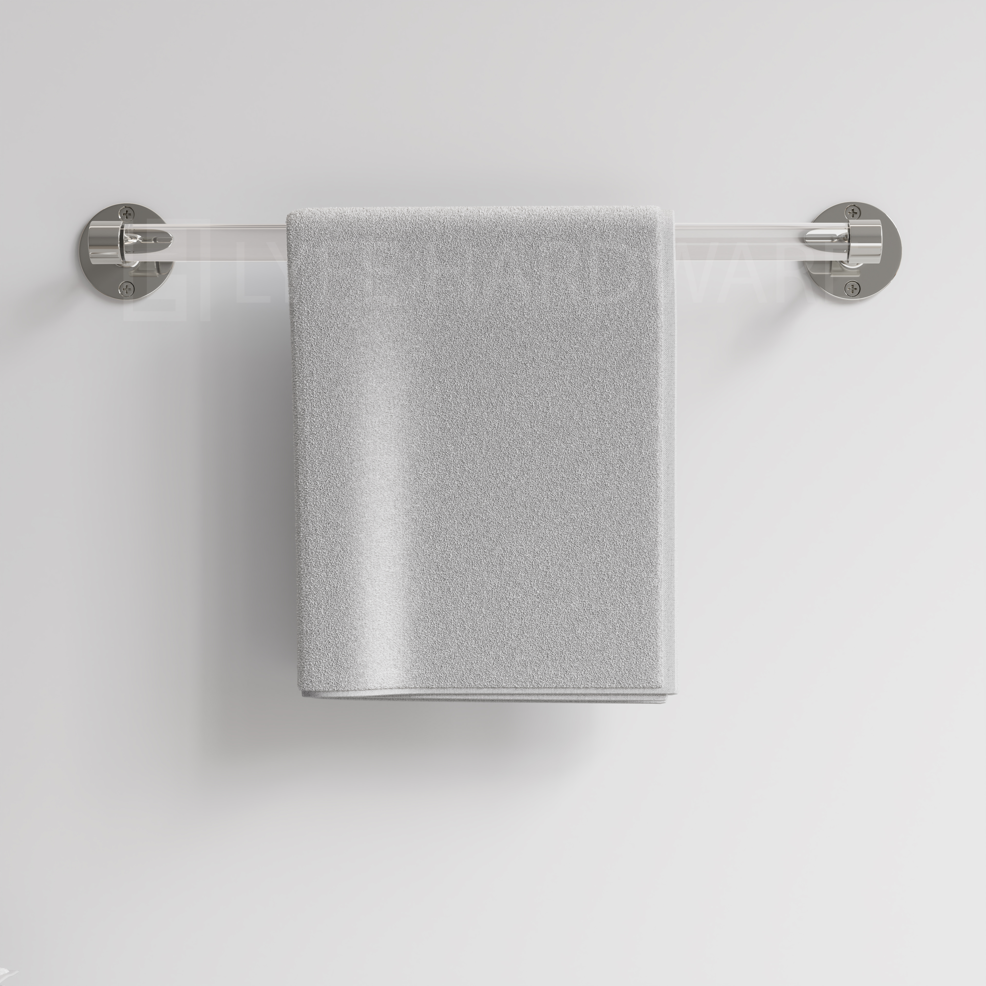 Deco End Acrylic Towel Bar