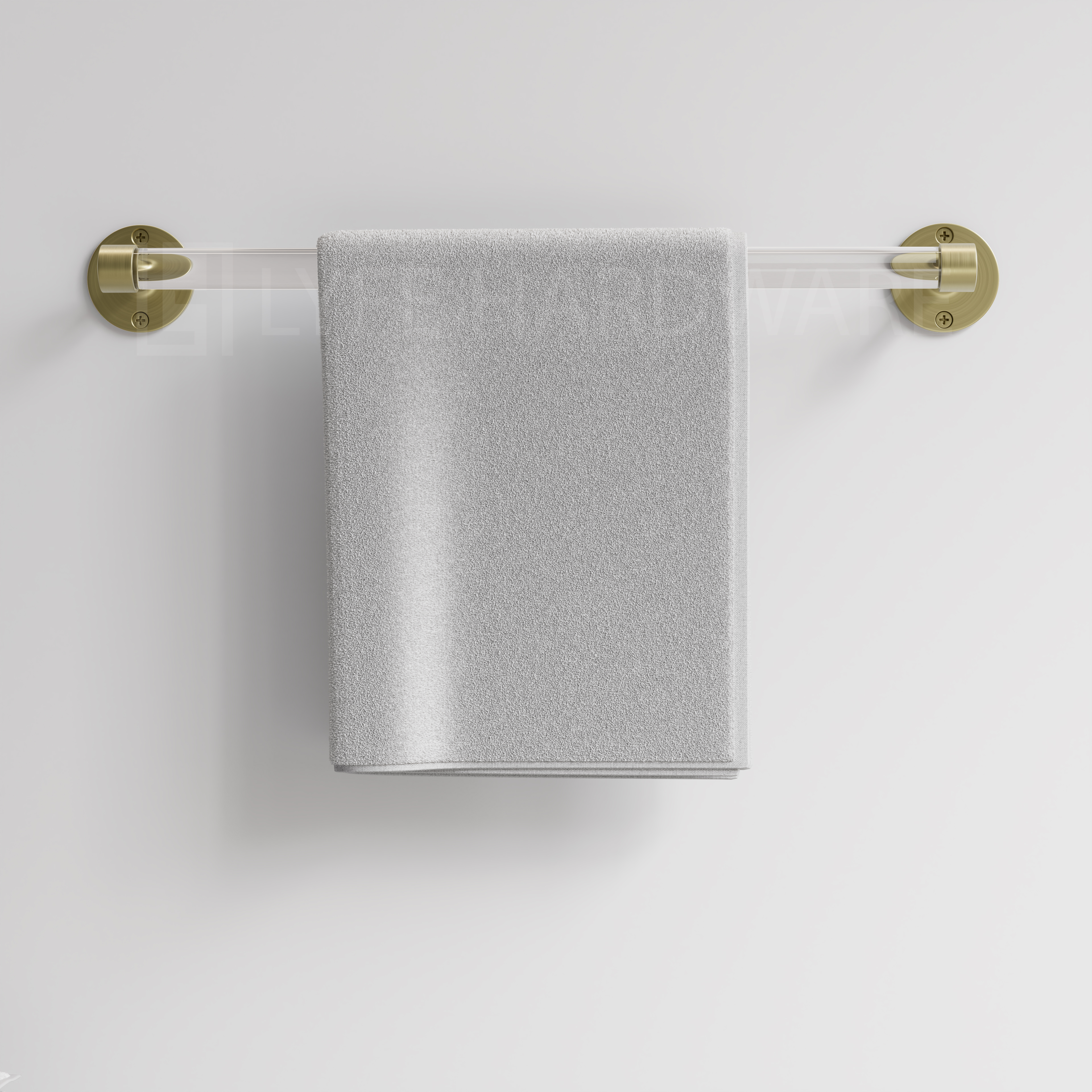 Deco End Acrylic Towel Bar