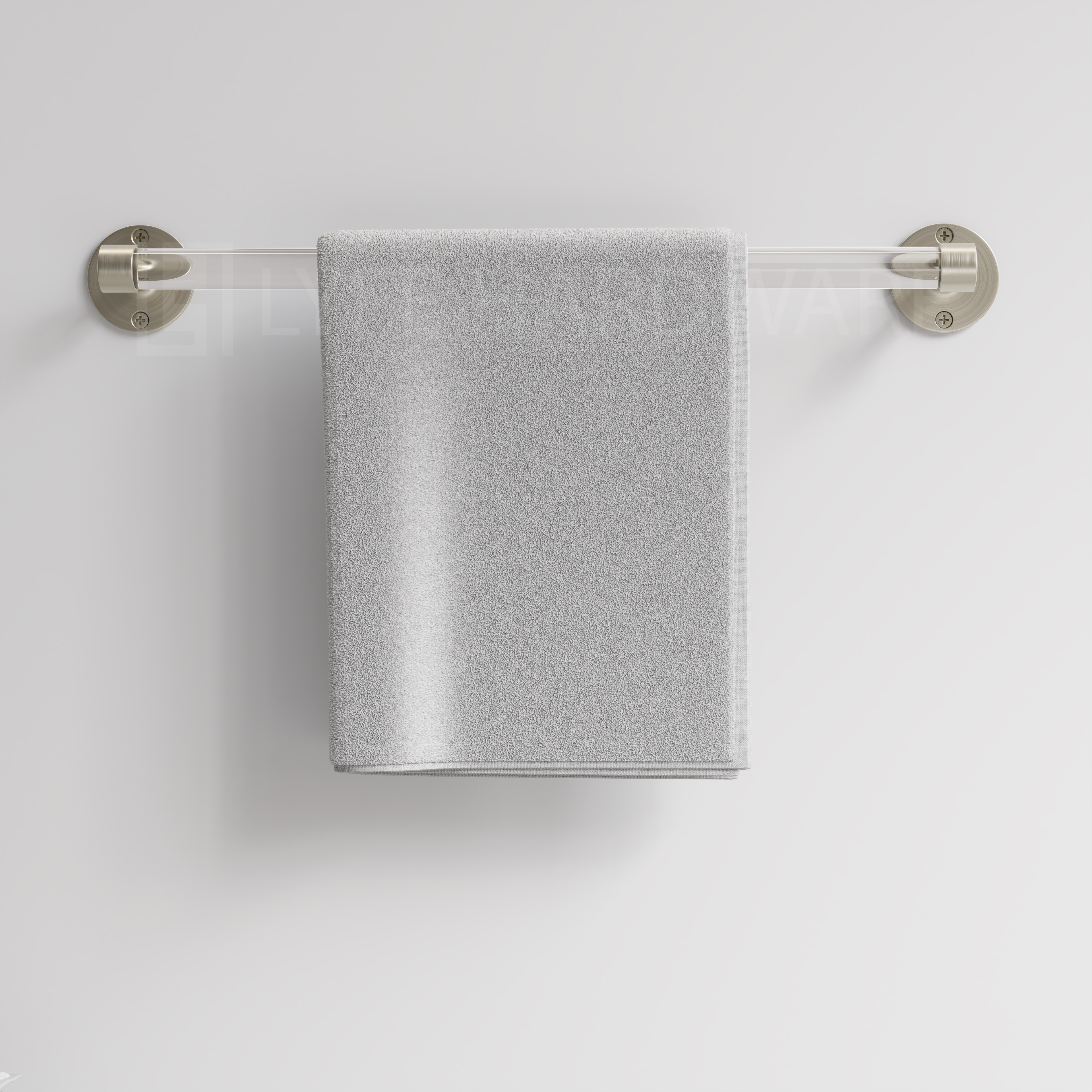 Deco End Acrylic Towel Bar
