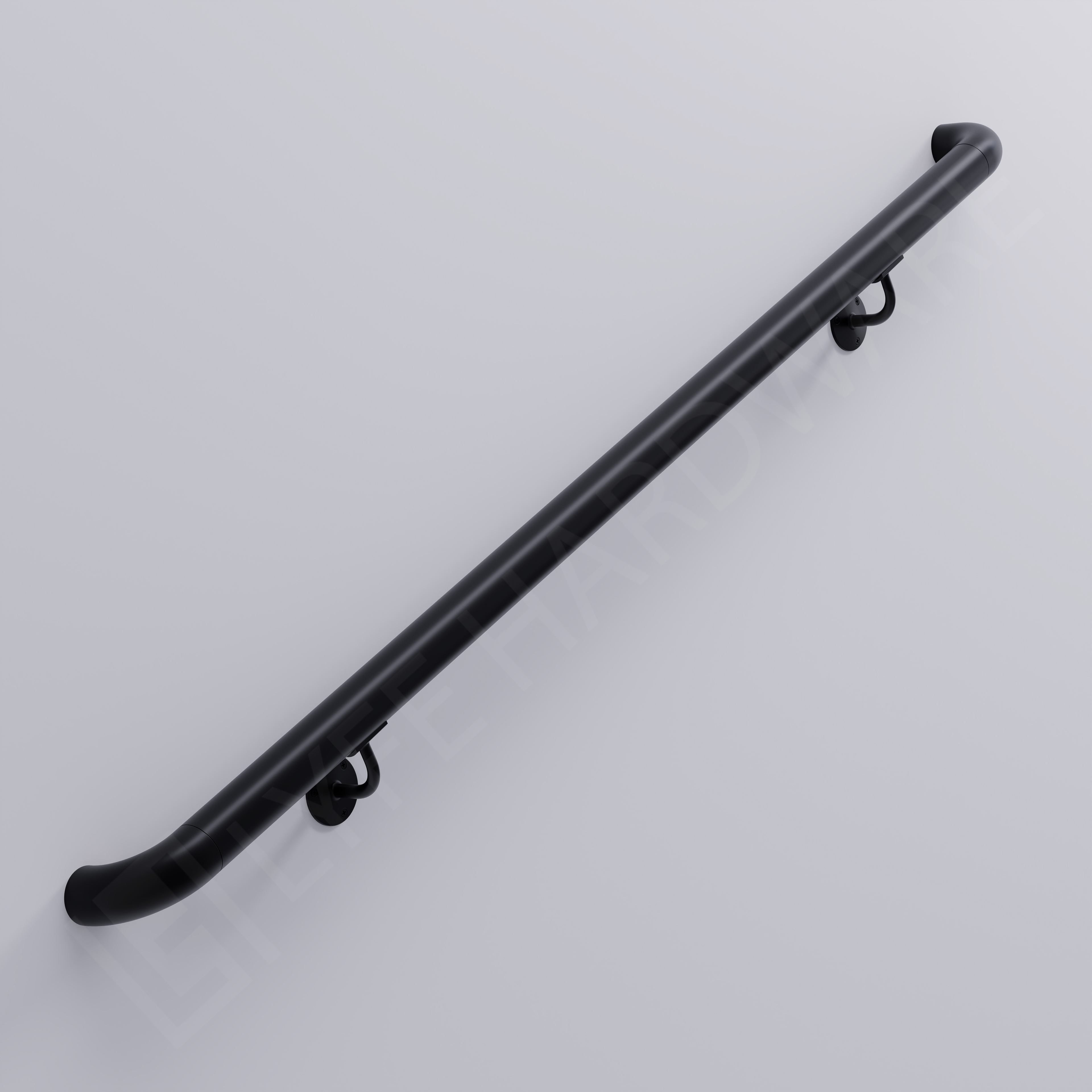 Custom Matte Black Handrail Kit (with Wall Returns)