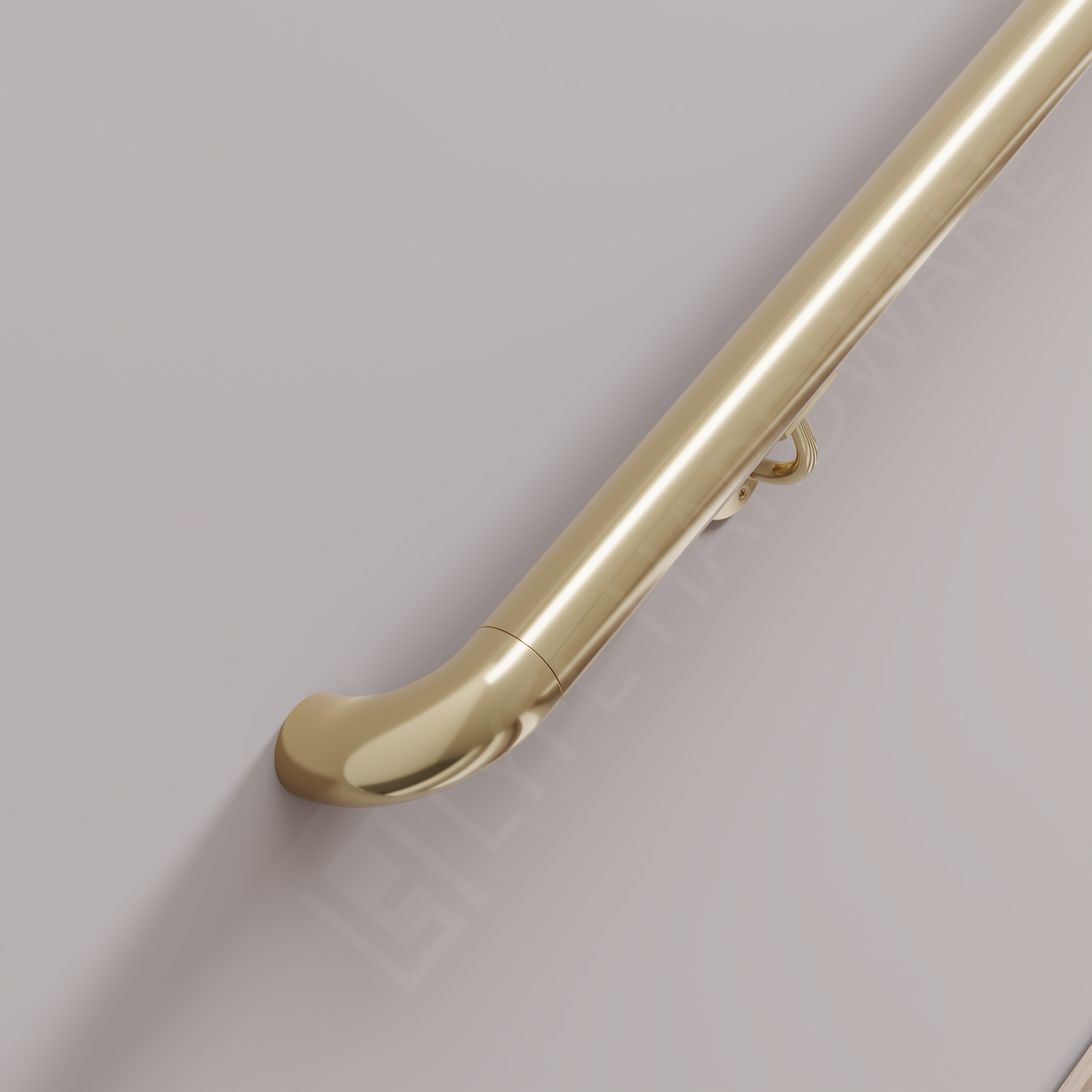 Custom Polished Brass Handrail Kit (with Wall Returns)