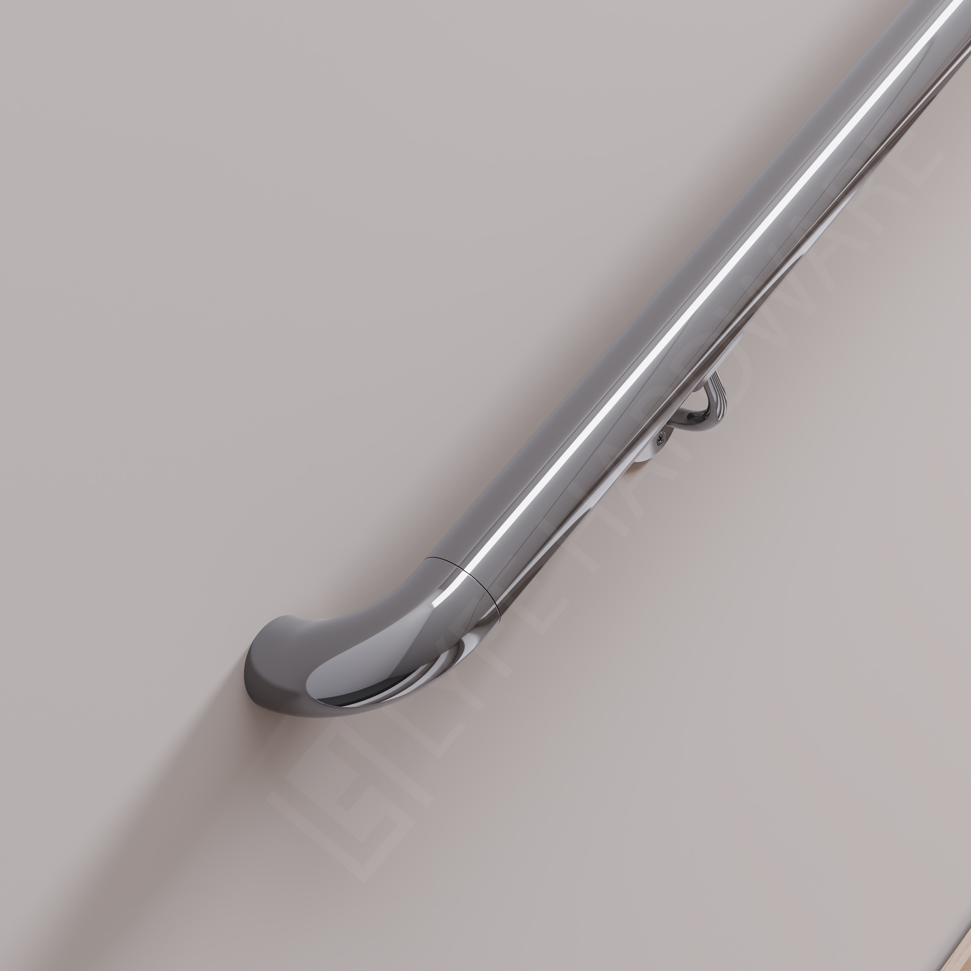 Custom Polished  Stainless Steel Handrail Kit (with Wall Returns)