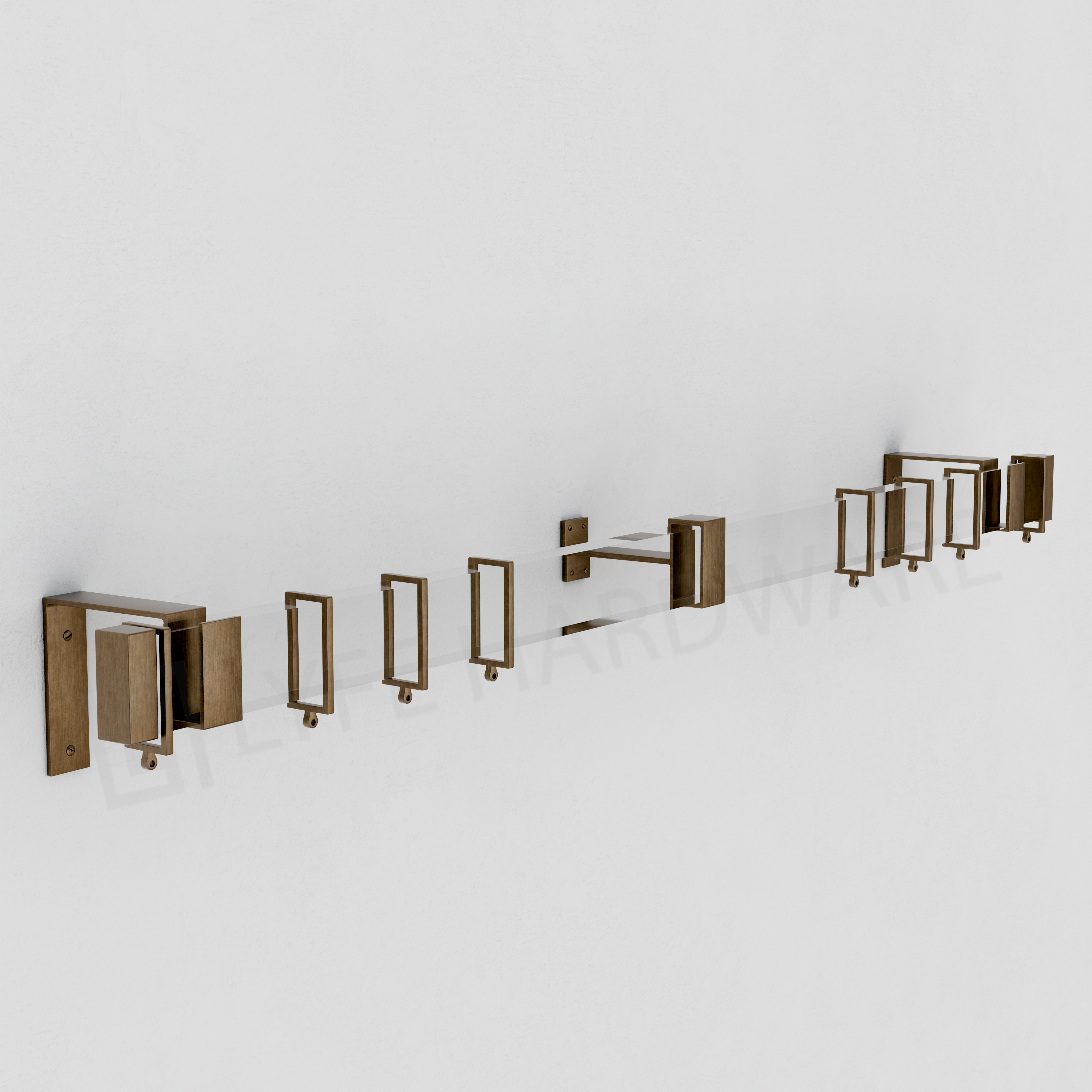 Acrylic Rectangular Curtain Rod
