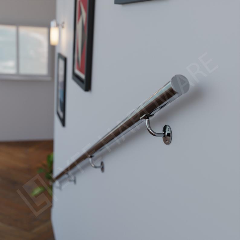 Custom Polished  Stainless Steel Handrail Kit (with End Caps)