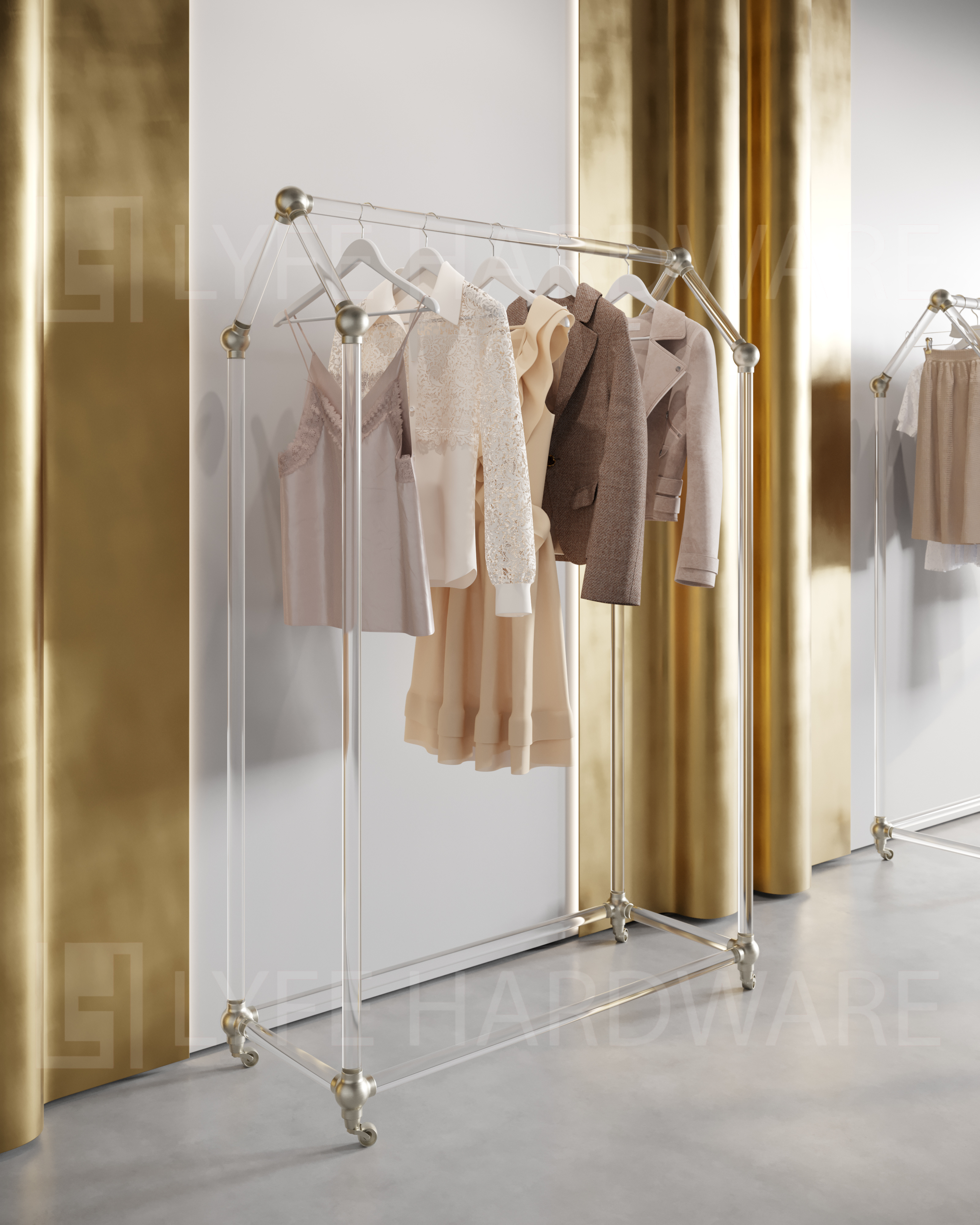 Acrylic Rolling Rack