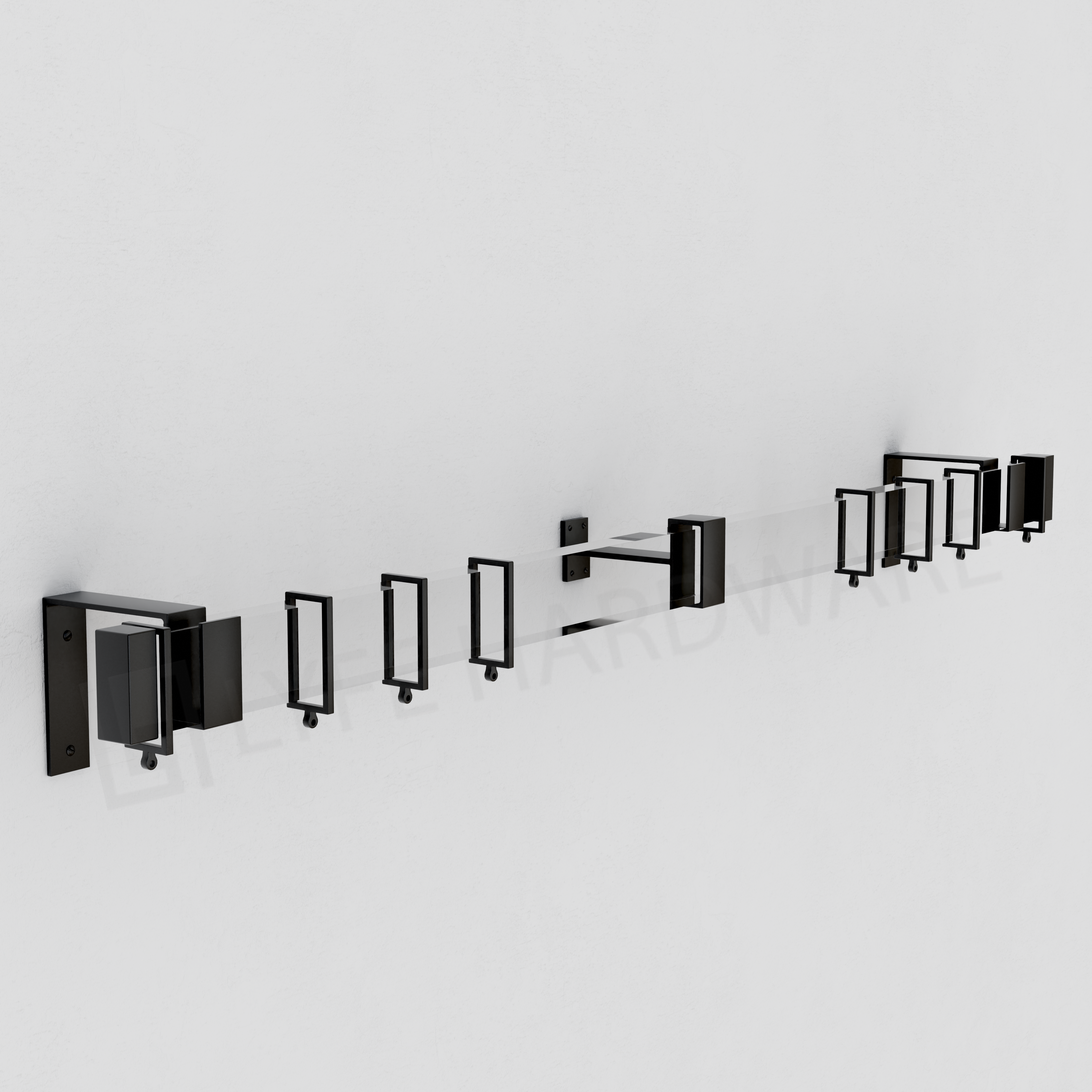 Acrylic Rectangular Curtain Rod