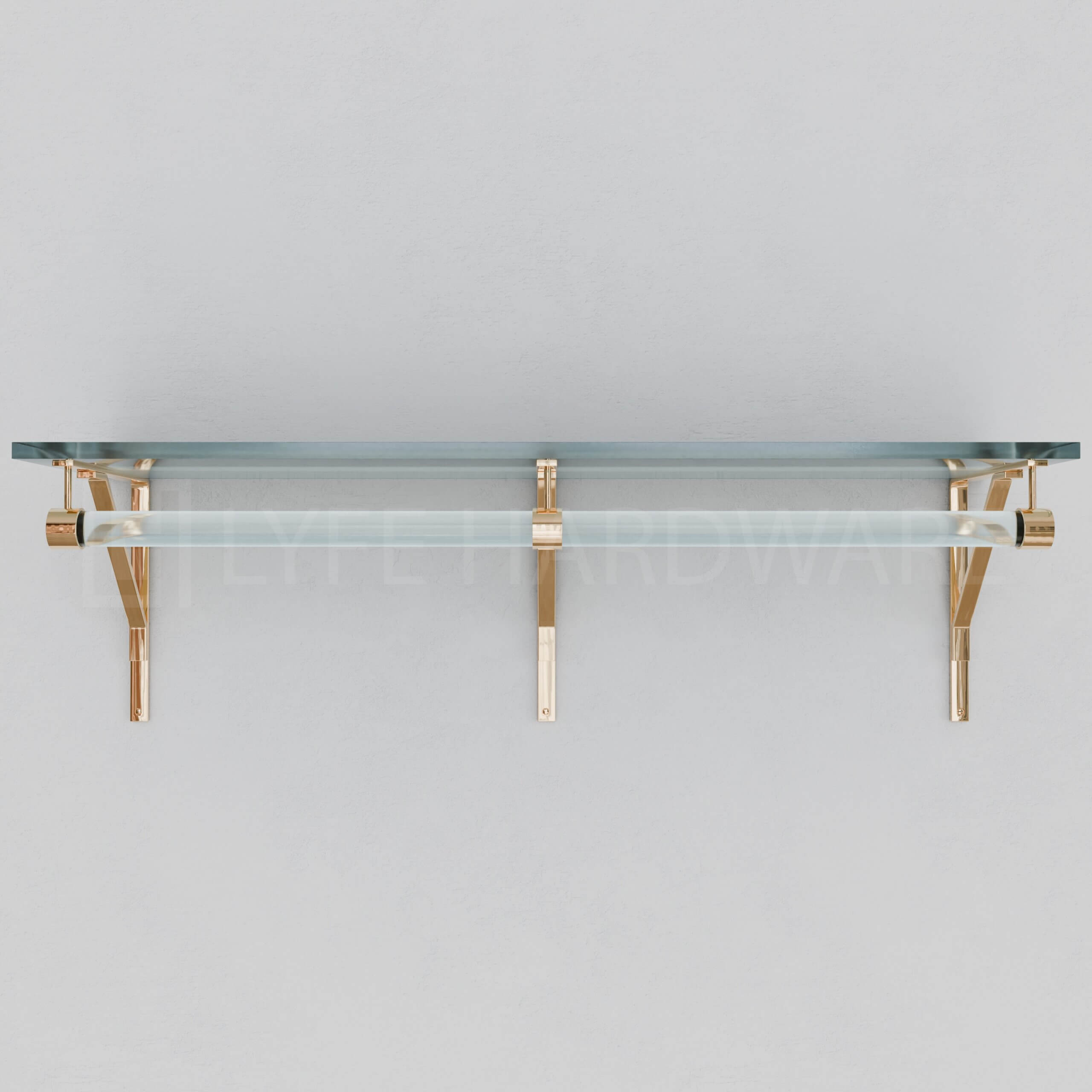 Acrylic Lucite Shelf Rack with Hanging Rod