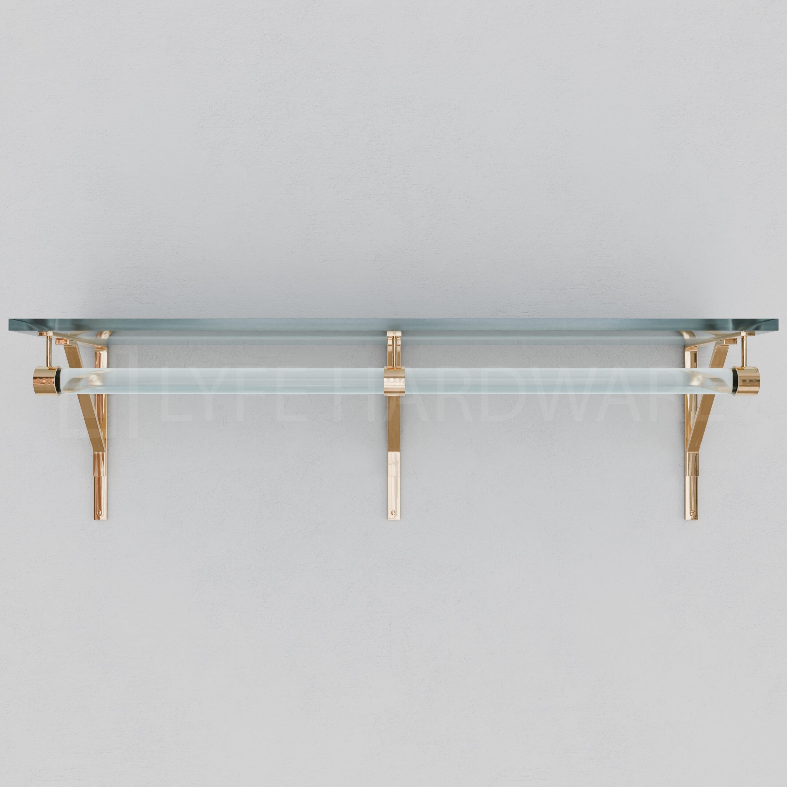 Acrylic Lucite Shelf Rack with Hanging Rod
