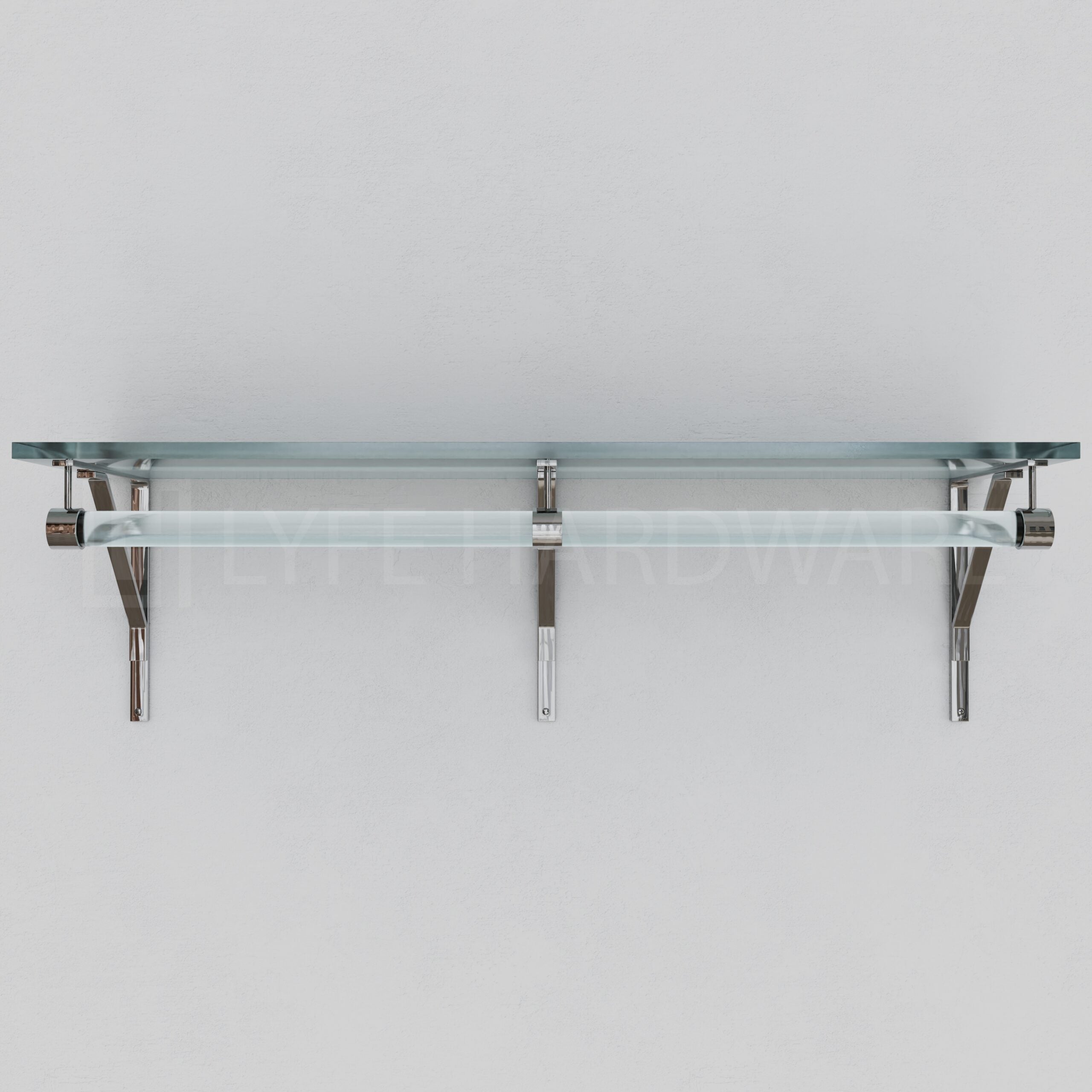 Acrylic Lucite Shelf Rack with Hanging Rod