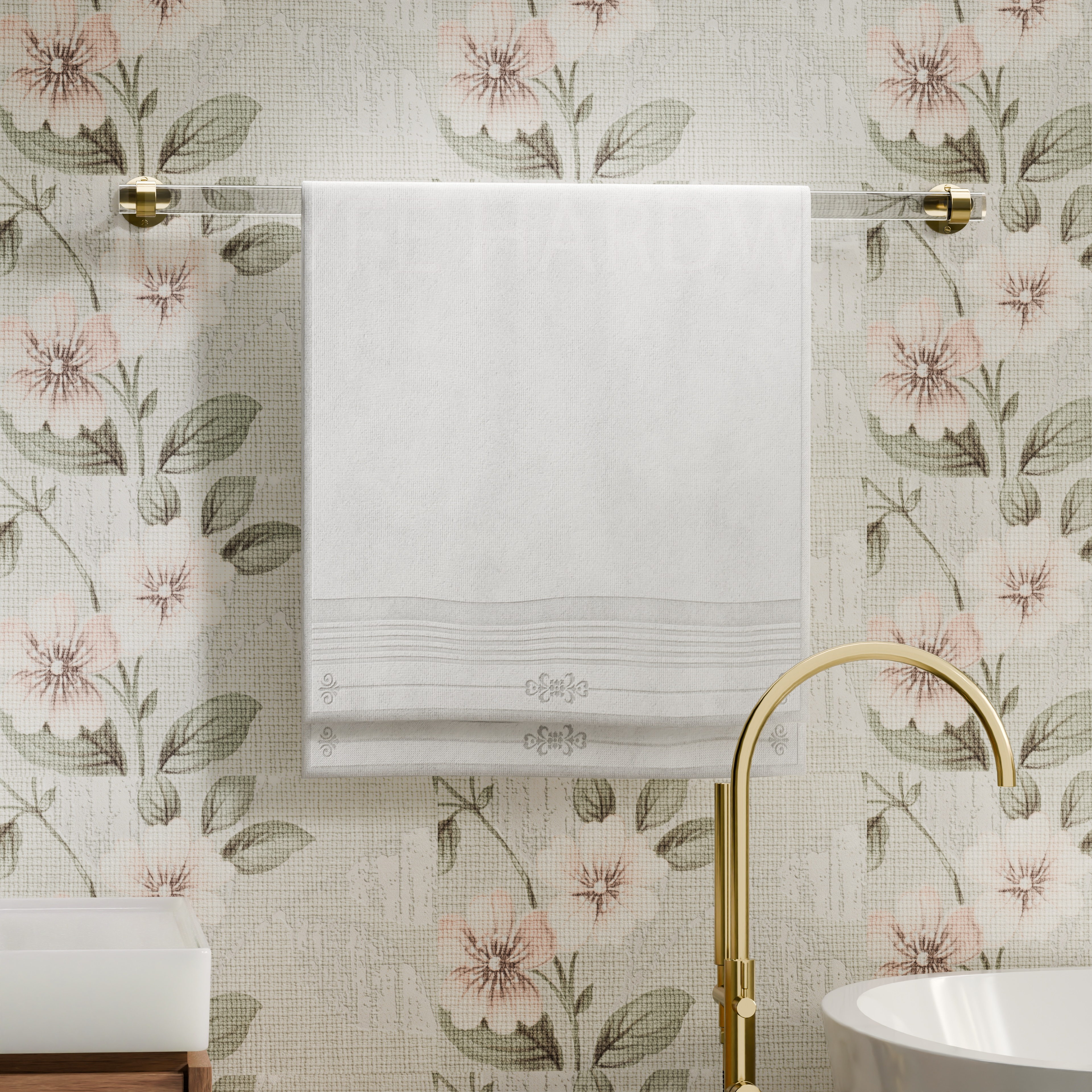 Deco Acrylic Towel Bar