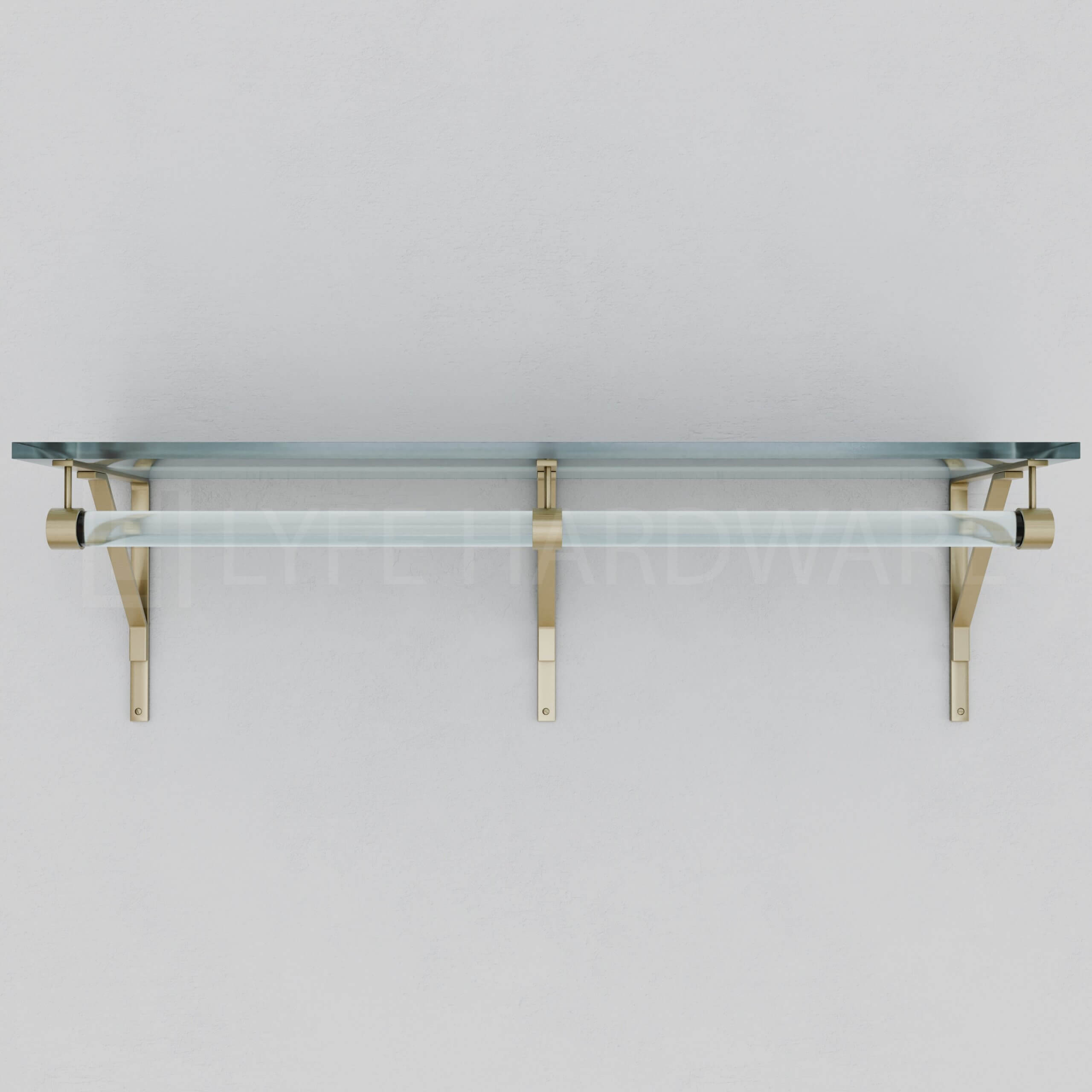 Acrylic Lucite Shelf Rack with Hanging Rod