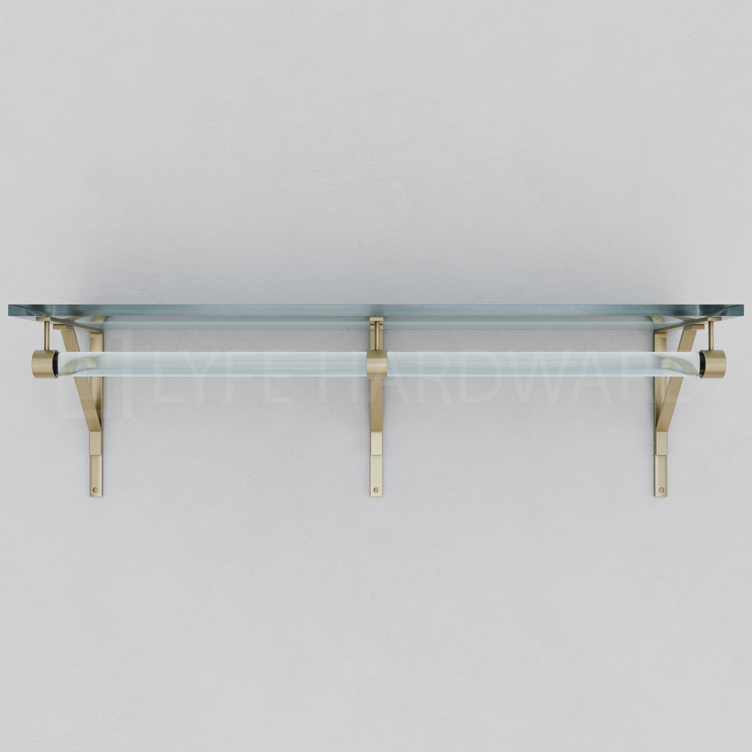Acrylic Lucite Shelf Rack with Hanging Rod