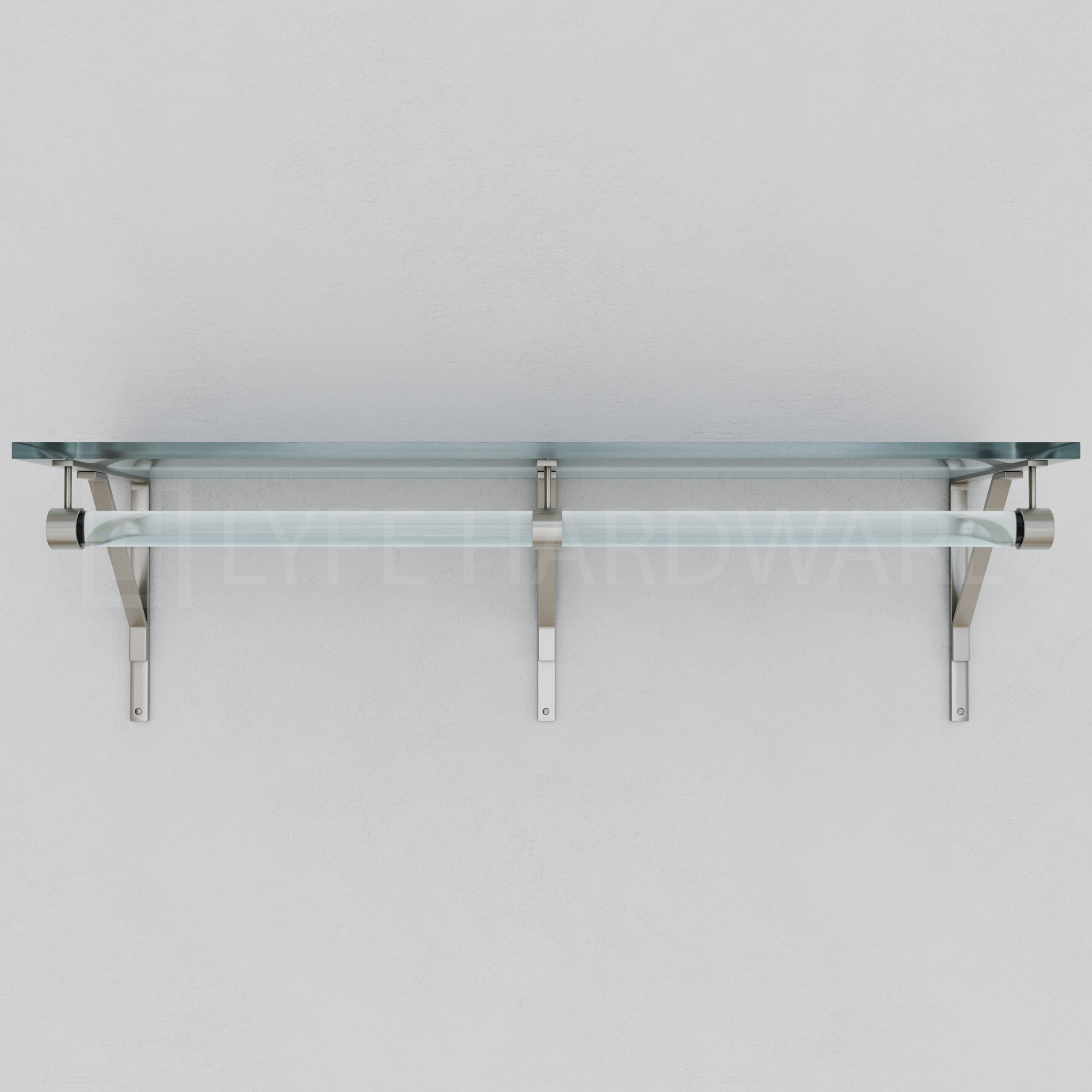 Acrylic Lucite Shelf Rack with Hanging Rod